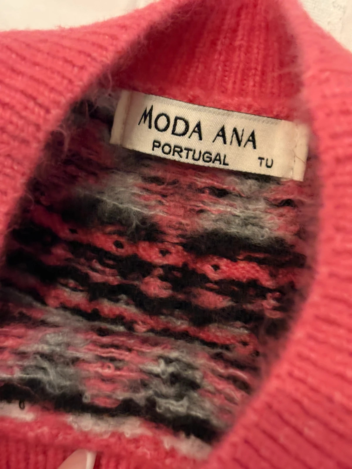 Pull rose motif nordique /chaud & tendance – Moda Ana – taille M / 38 / 10 5