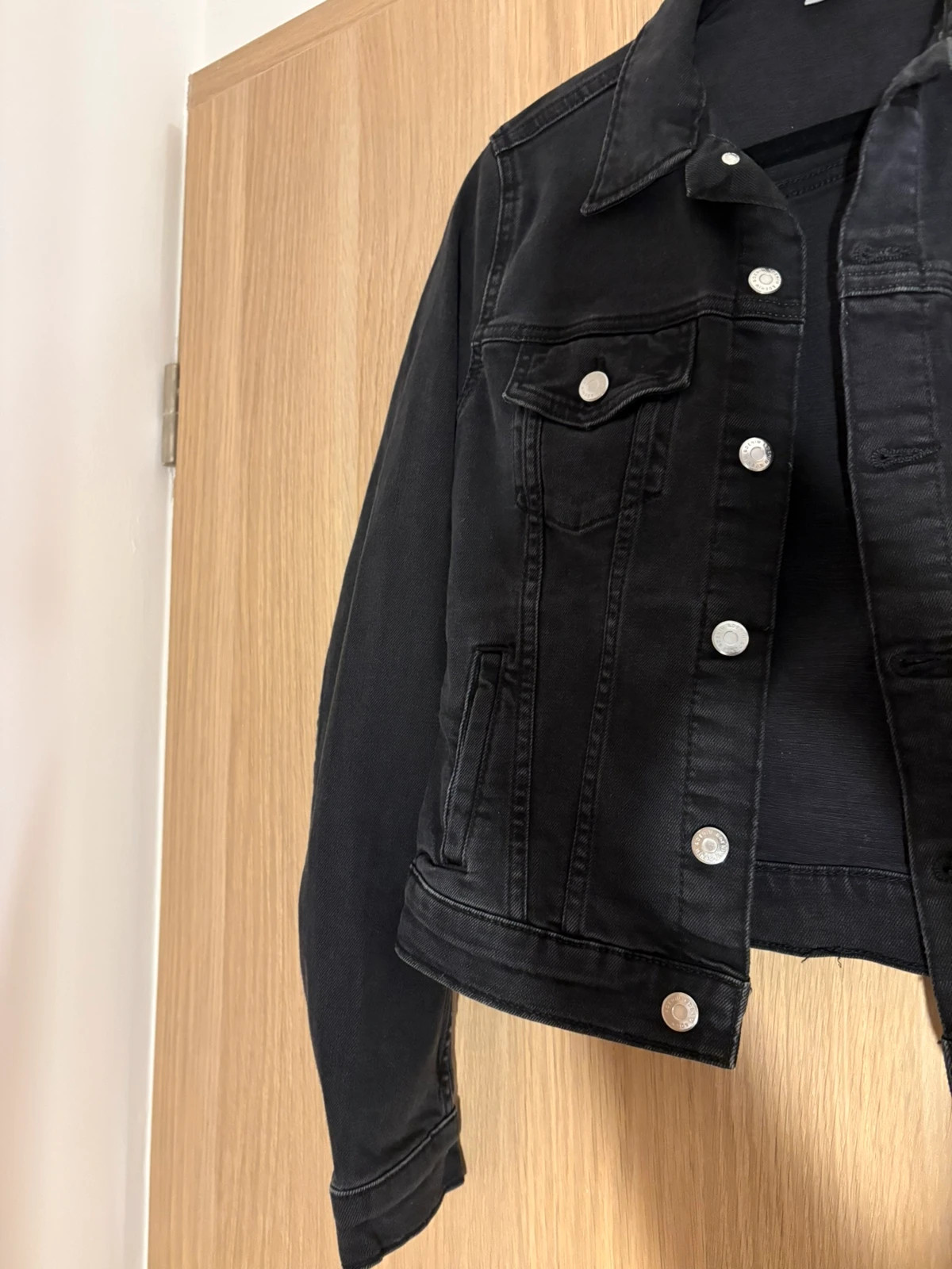Veste en jean noir – Denim – taille XS / 34 / 6 3