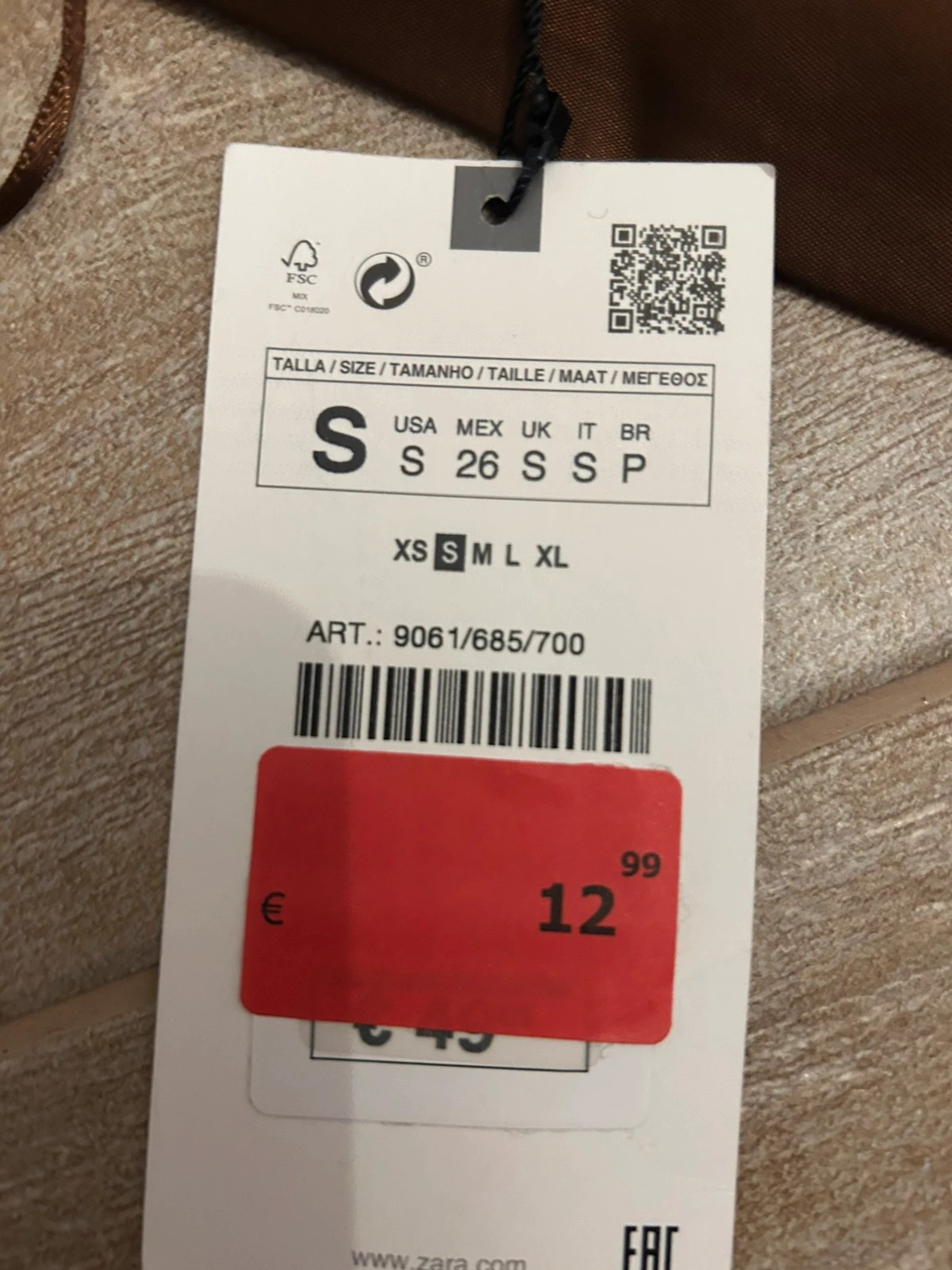 Zara / Robe marron – Zara – taille S / 36 / 8 5