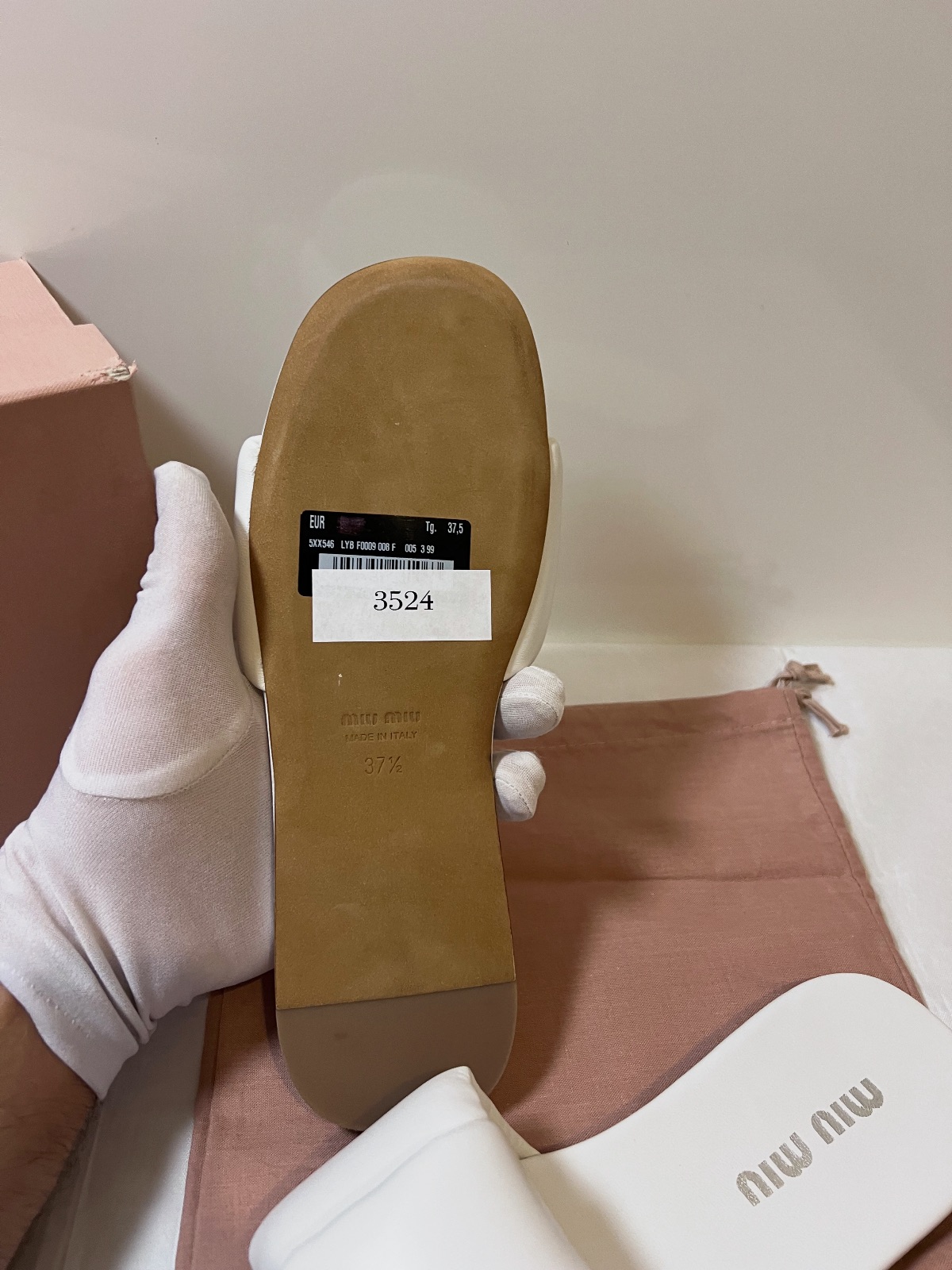 Mules en cuir Miu Miu blanches – Miu Miu – taille EU 37 9