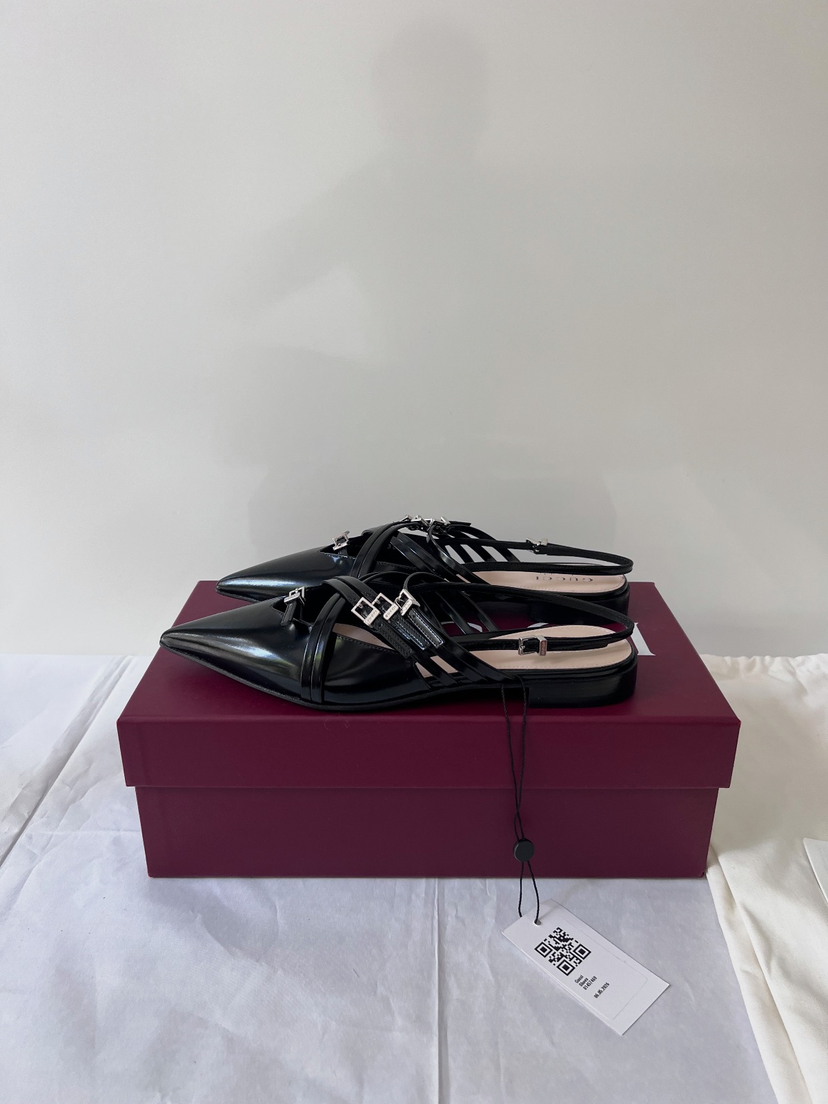 Mules Slingback Gucci en Cuir Vernis Noir – Gucci – taille EU 36 4