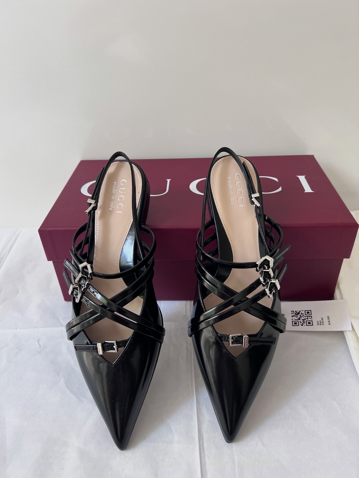 Mules Slingback Gucci en Cuir Vernis Noir – Gucci – taille EU 36 8
