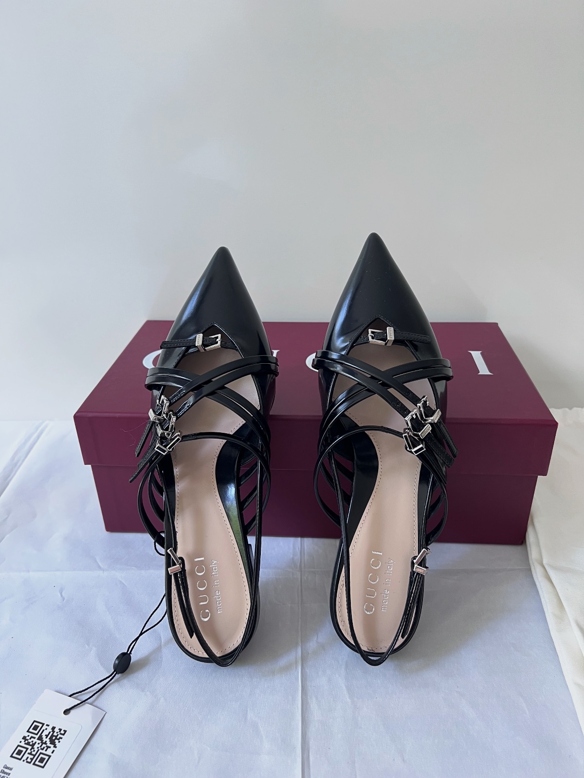 Mules Slingback Gucci en Cuir Vernis Noir – Gucci – taille EU 36 7