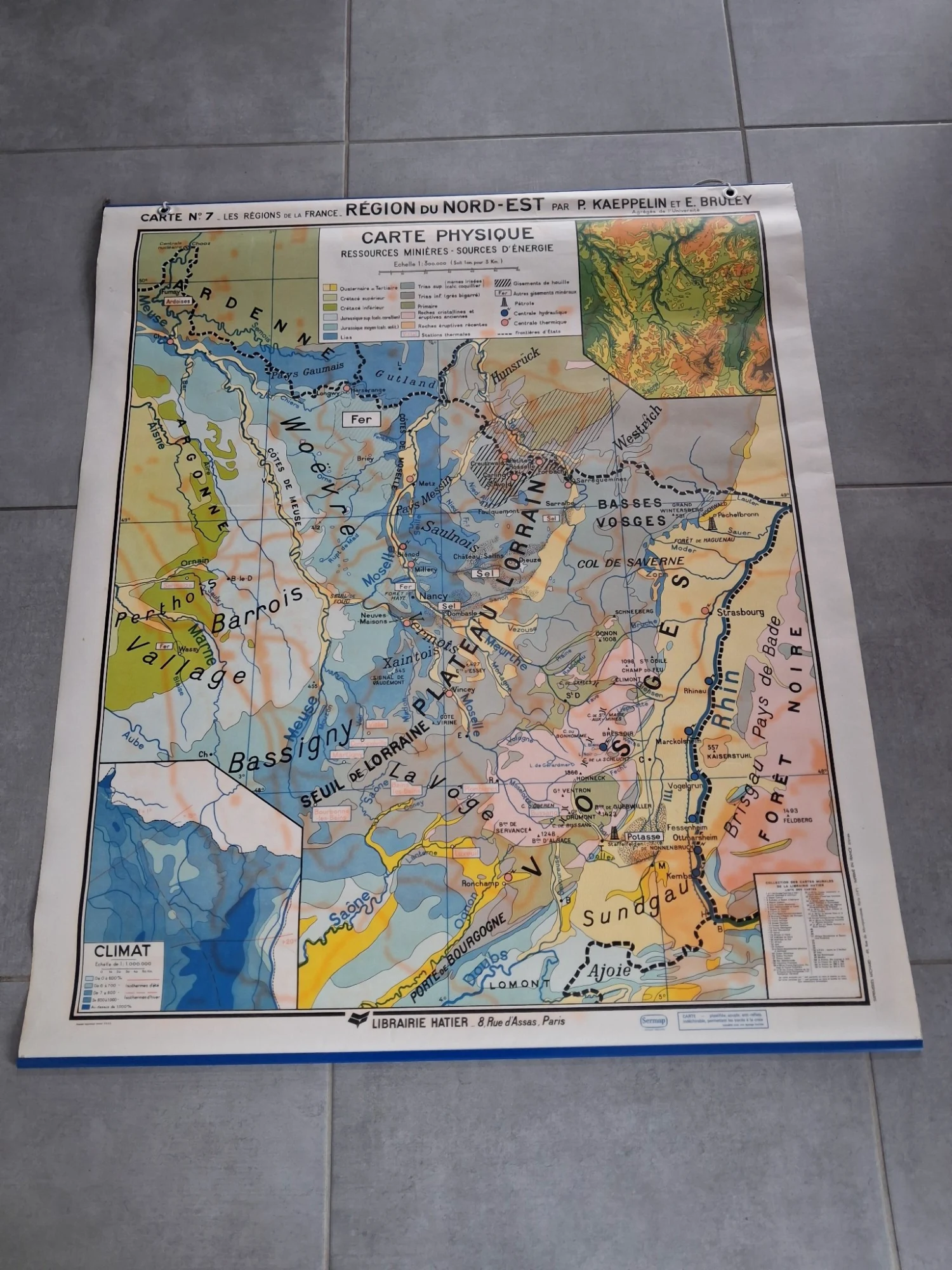 Carte scolaire vintage