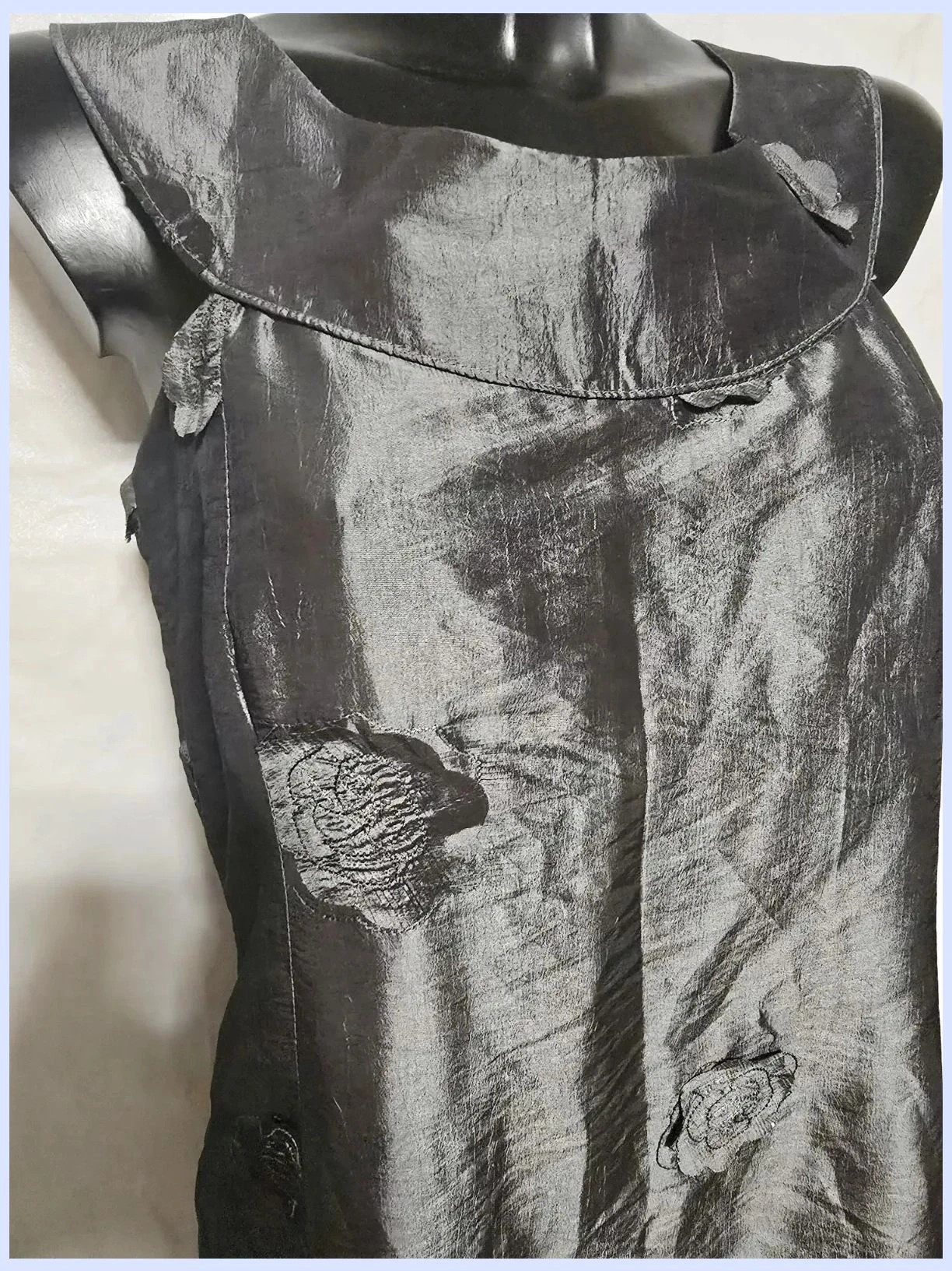 Vestido gris oscuro – Vintage – taille Taille unique 3