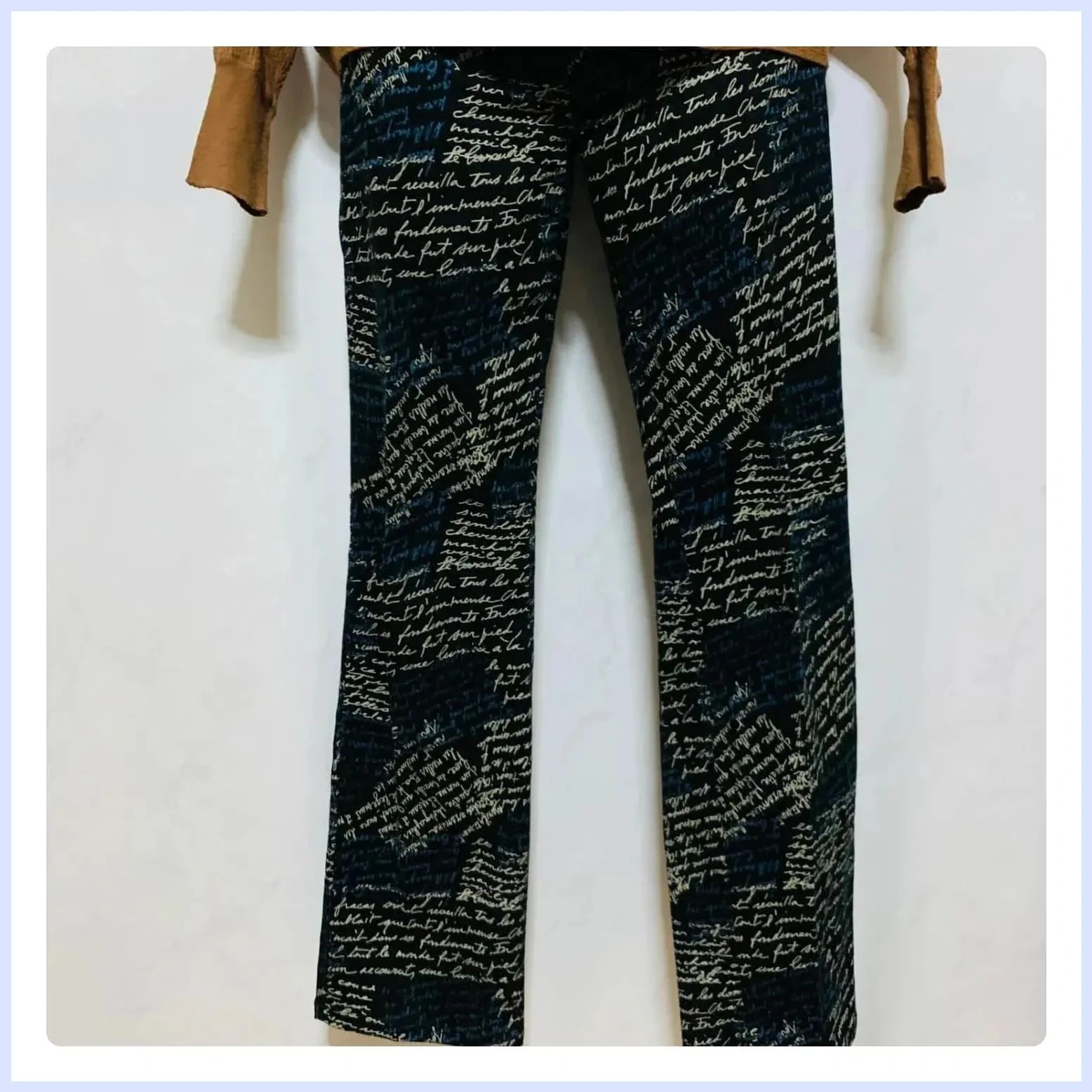 Pantalón estampado cintura 38 cm – Aquarelle – taille M / 38 / 10 2