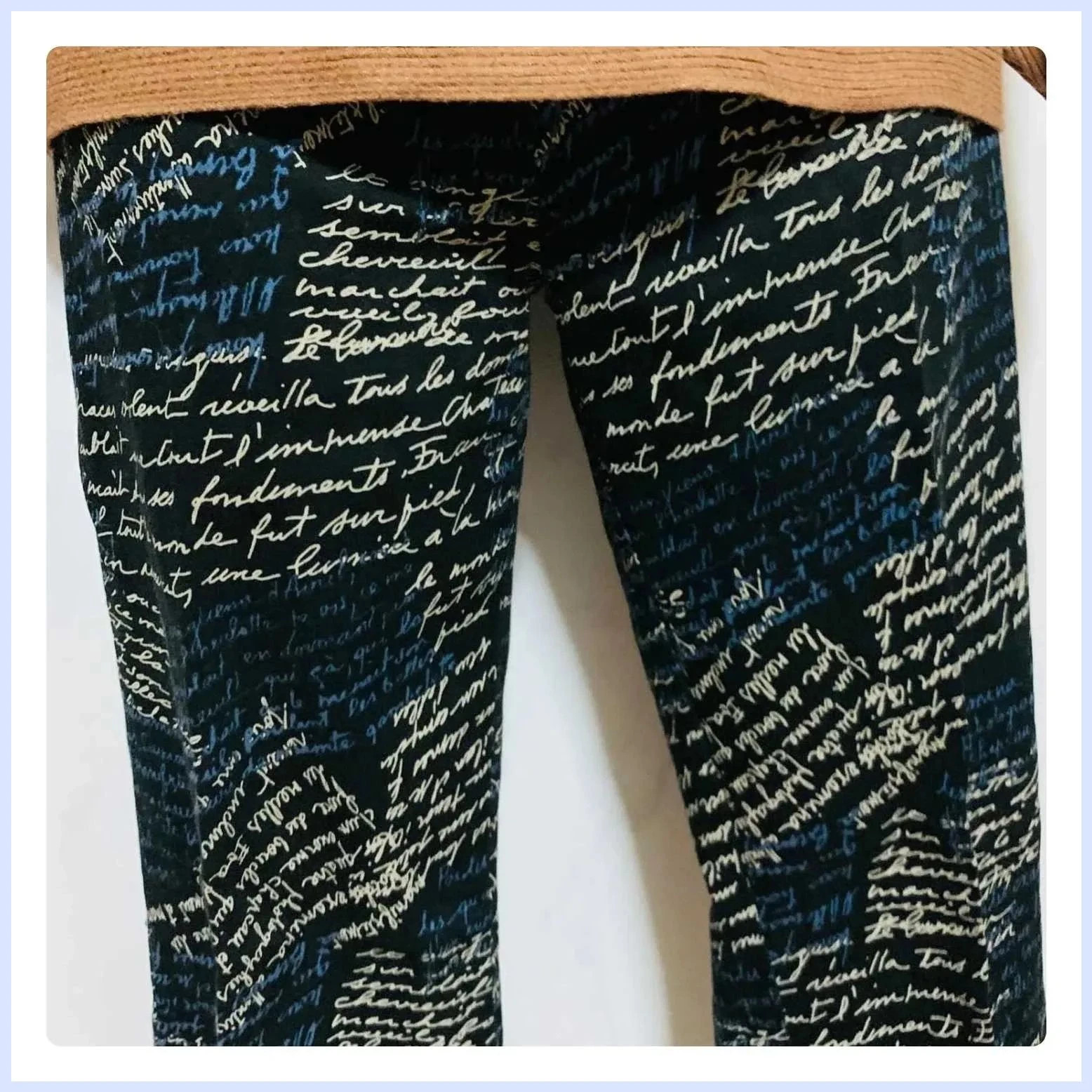 Pantalón estampado cintura 38 cm – Aquarelle – taille M / 38 / 10 3