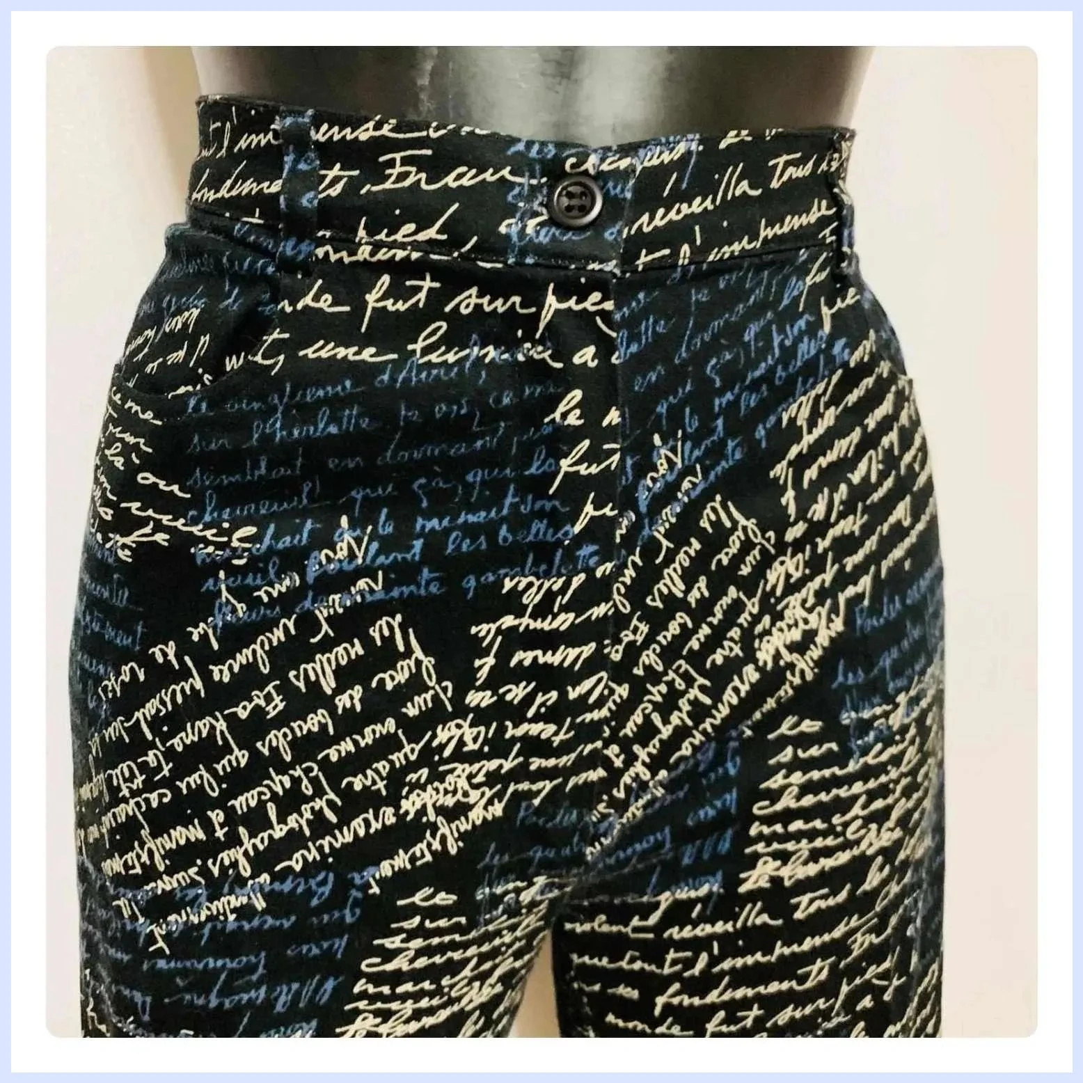 Pantalón estampado cintura 38 cm – Aquarelle – taille M / 38 / 10 4