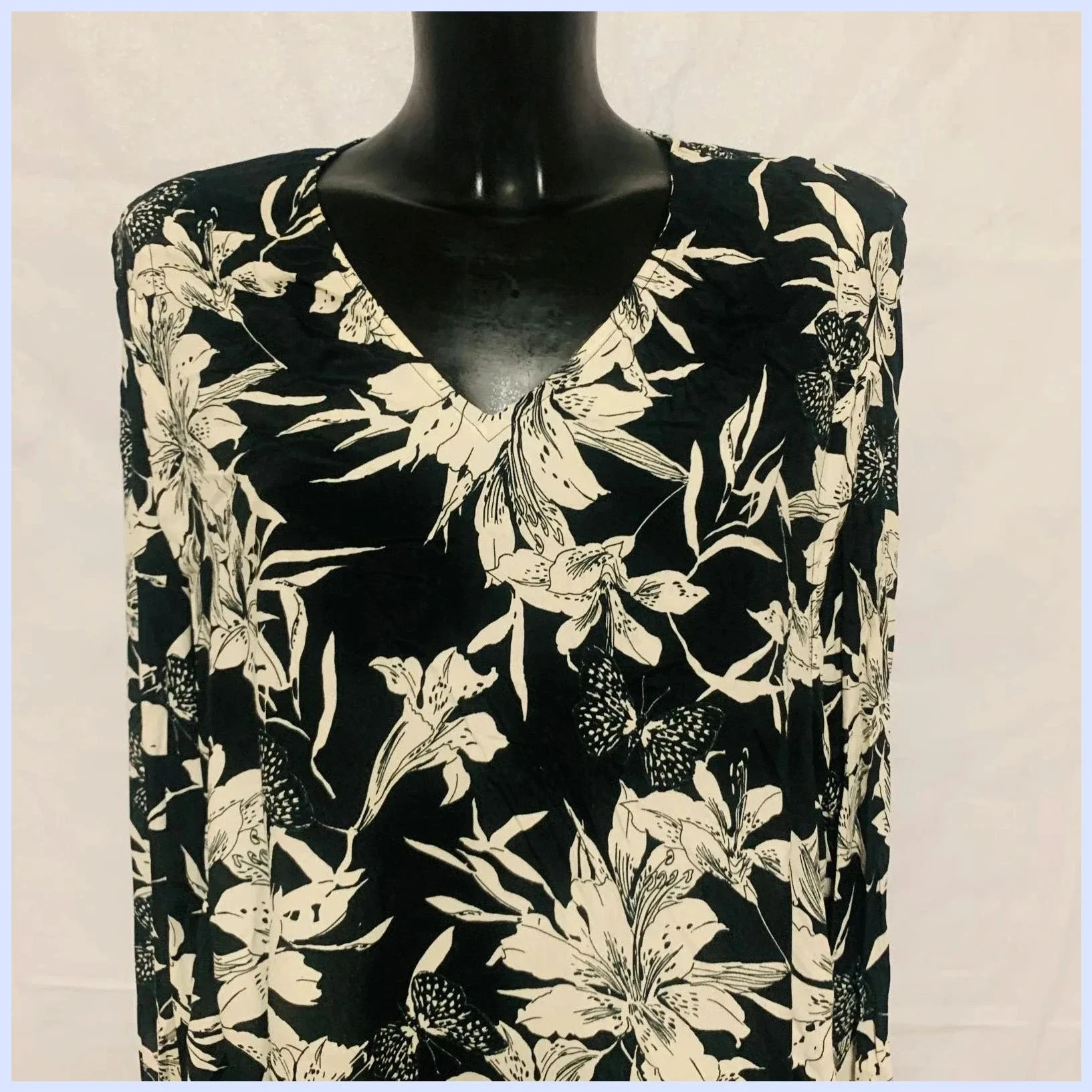 Blusa estampada 100% viscosa – IKKS – taille L / 40 / 12 2