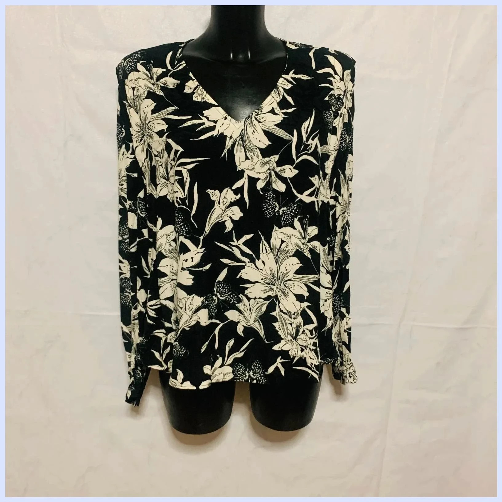 Blusa estampada 100% viscosa – IKKS – taille L / 40 / 12