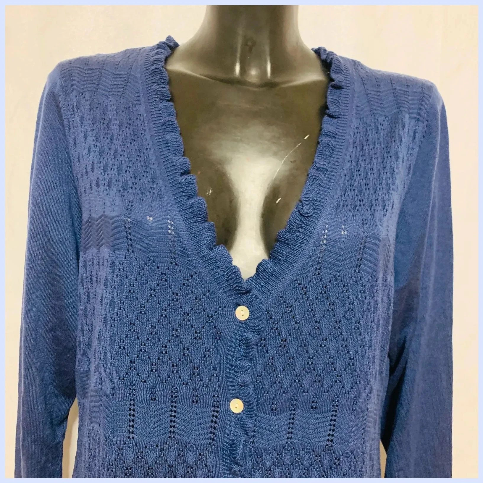 Cárdigan azul talla 52 – Mellachia – taille 5XL / 50 / 22 2