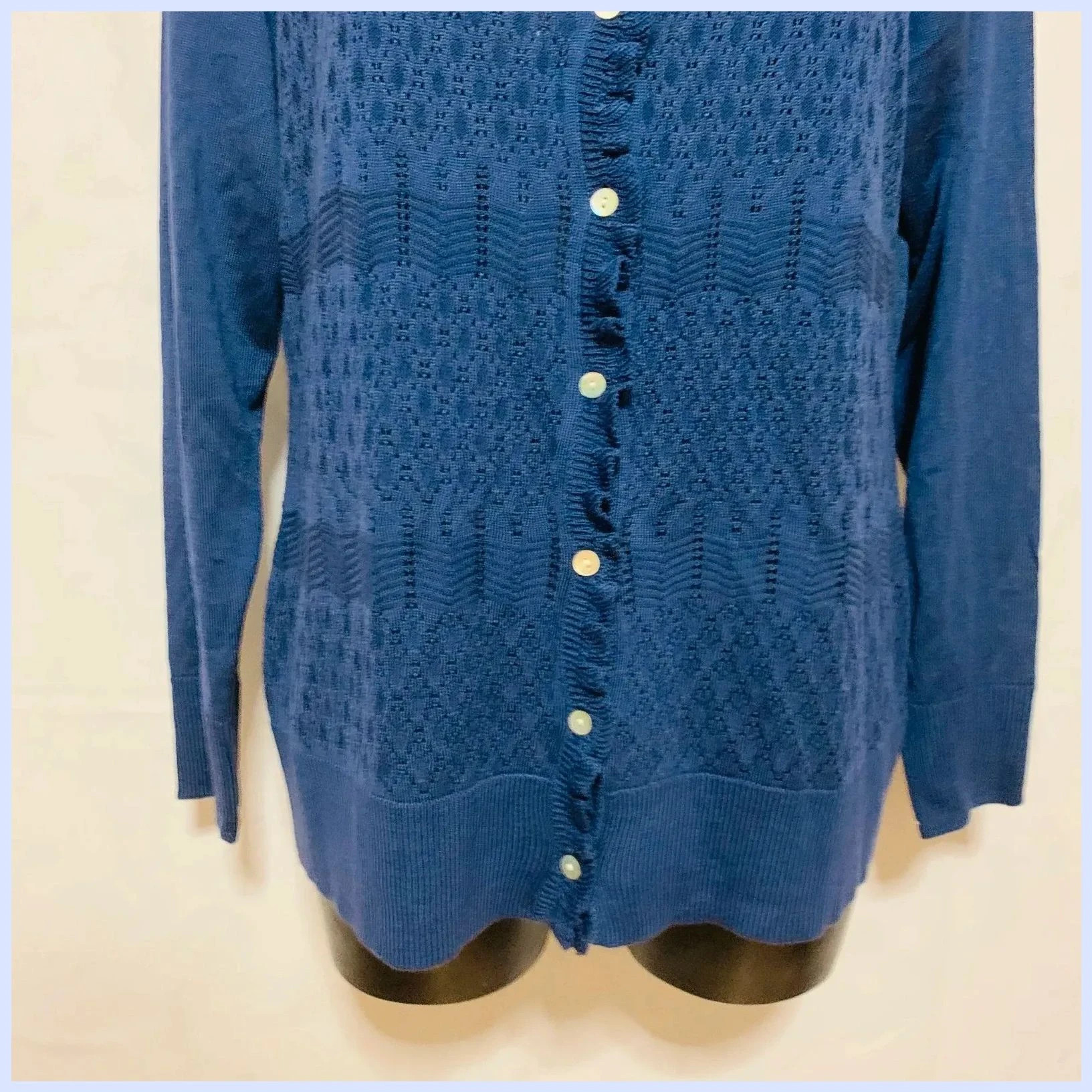 Cárdigan azul talla 52 – Mellachia – taille 5XL / 50 / 22 3