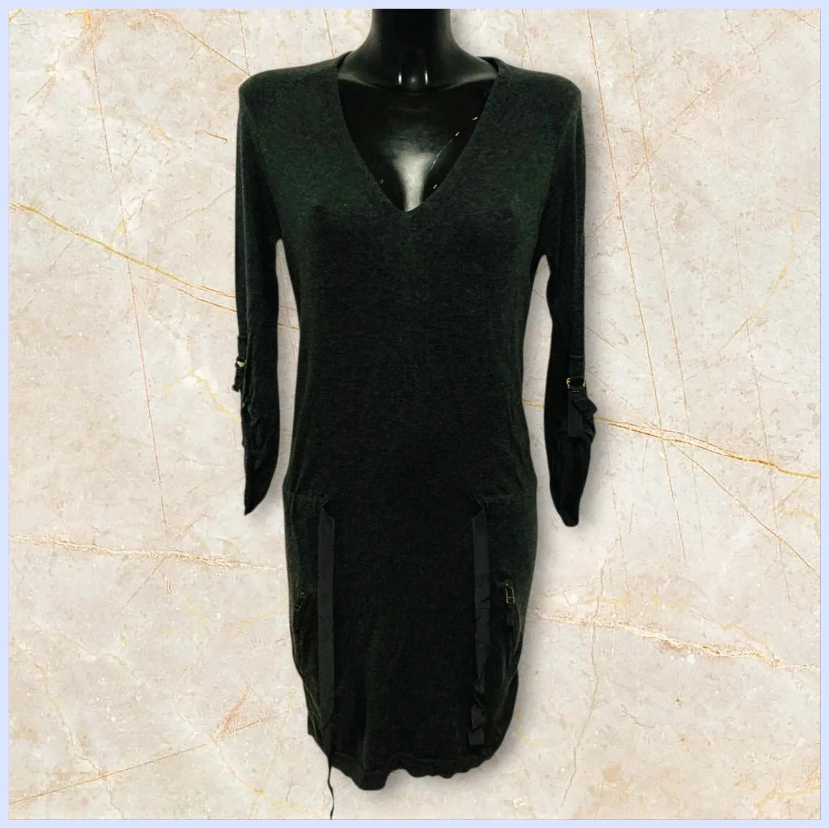 Vestido de seda y cachemira talla 38 – Massimo Dutti – taille M / 38 / 10