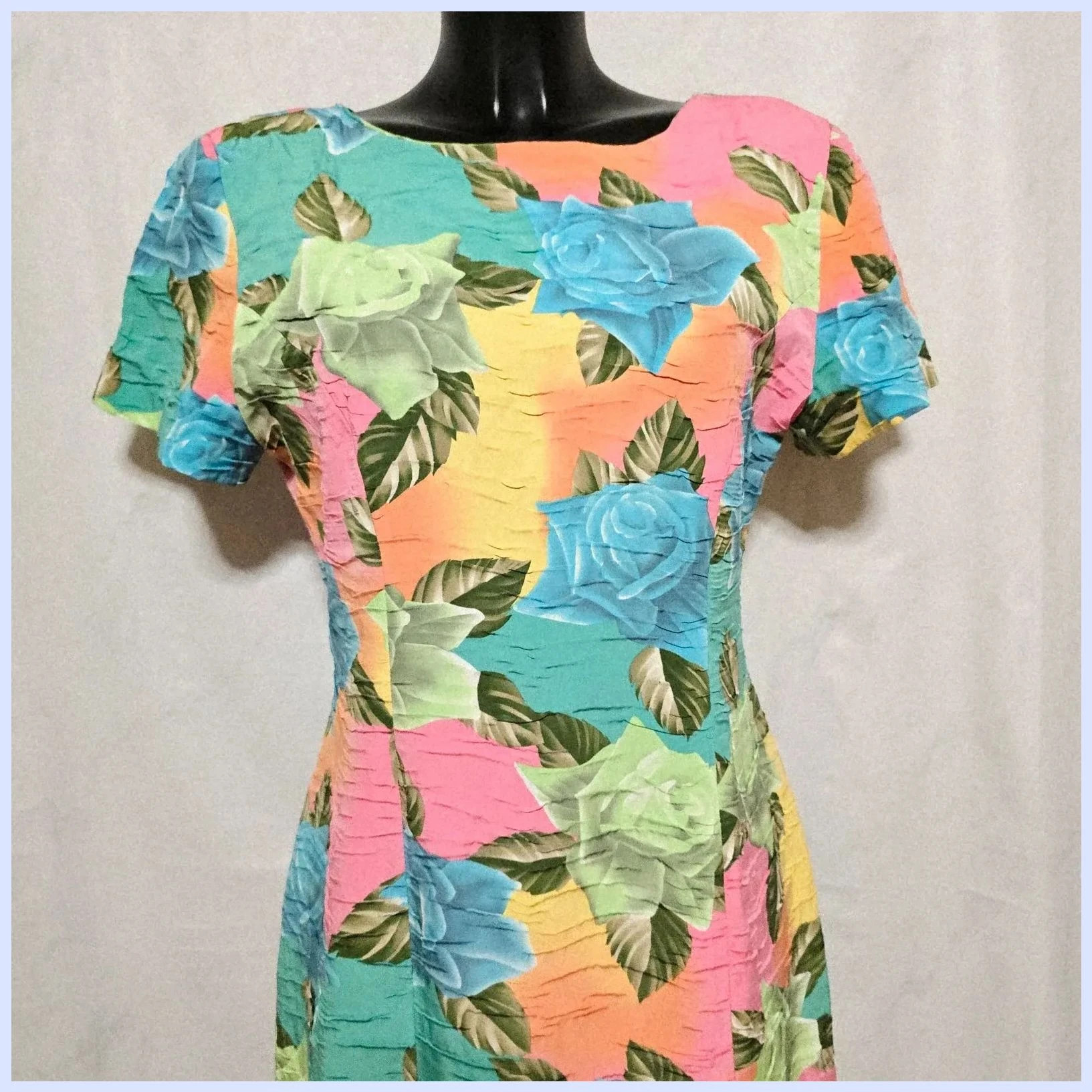 Vestido floreado vintage – Vintage Dressing – taille M / 38 / 10 2