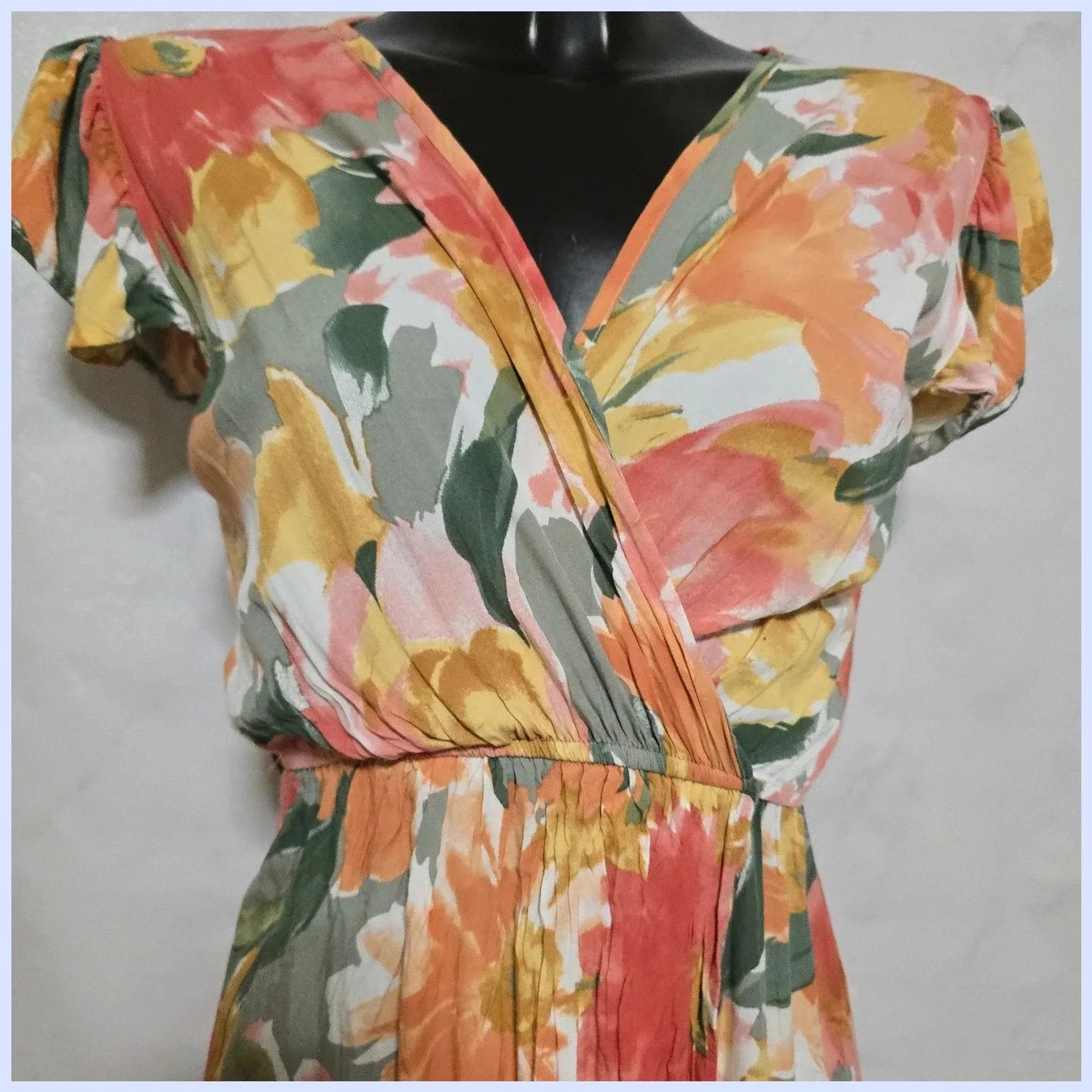 Vestido estampado 100% viscosa – Vintage Dressing – taille S / 36 / 8 3