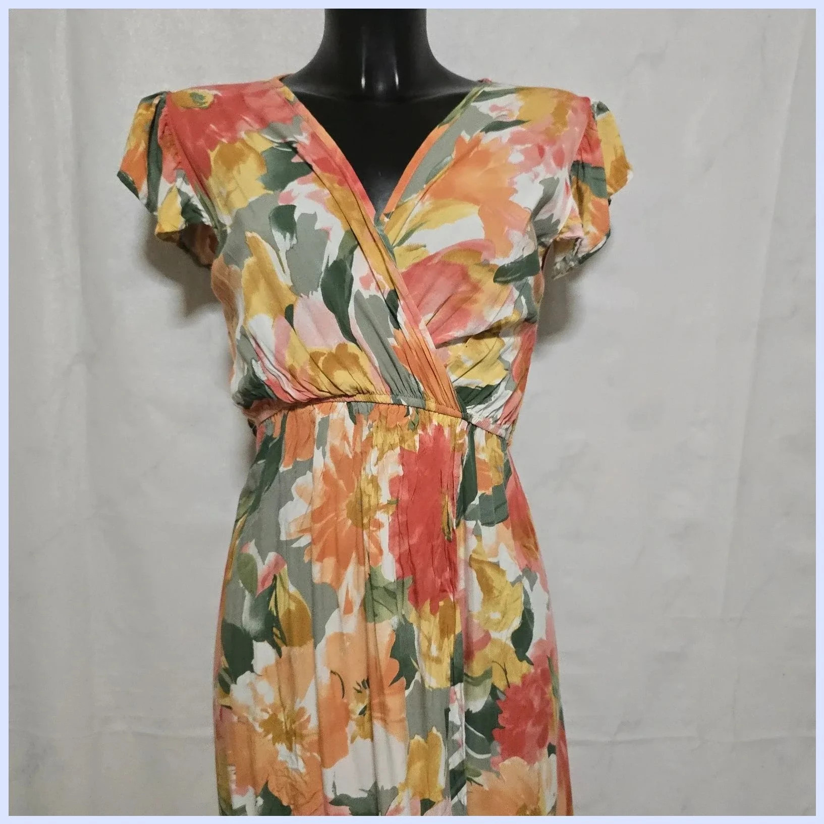 Vestido estampado 100% viscosa – Vintage Dressing – taille S / 36 / 8 2