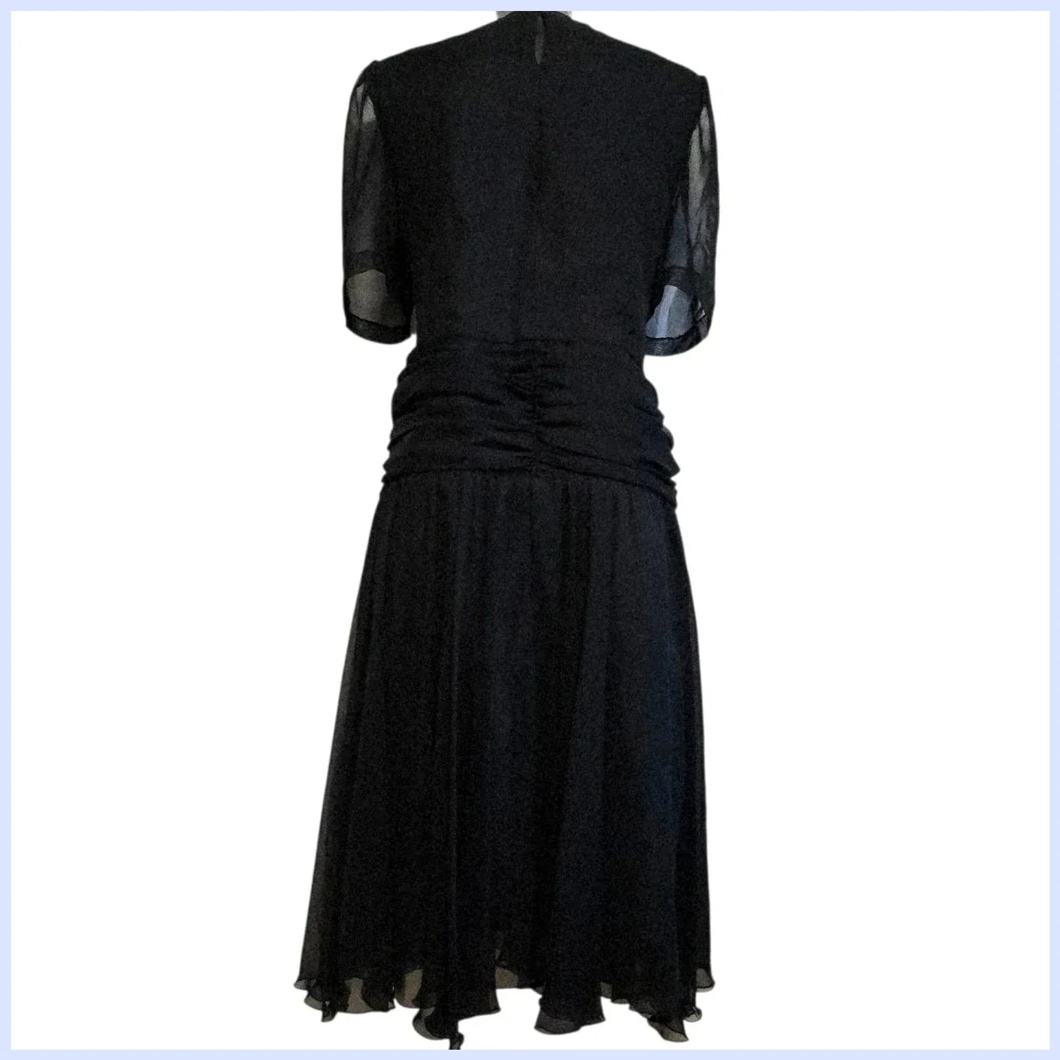 Elegante vestido negro de fiesta – Vintage Dressing – taille 4XL / 48 / 20 2