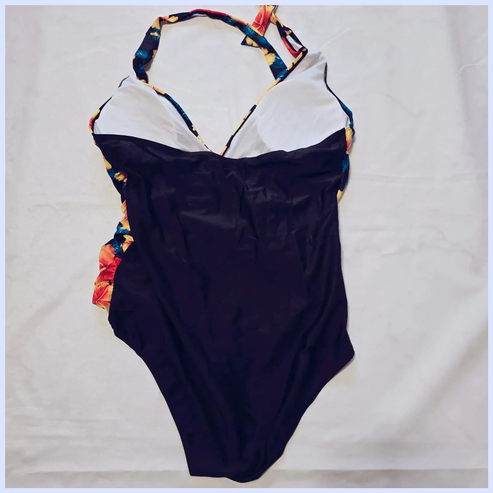 Bañador estampado vintage – Vintage Dressing – taille XL / 42 / 14 5