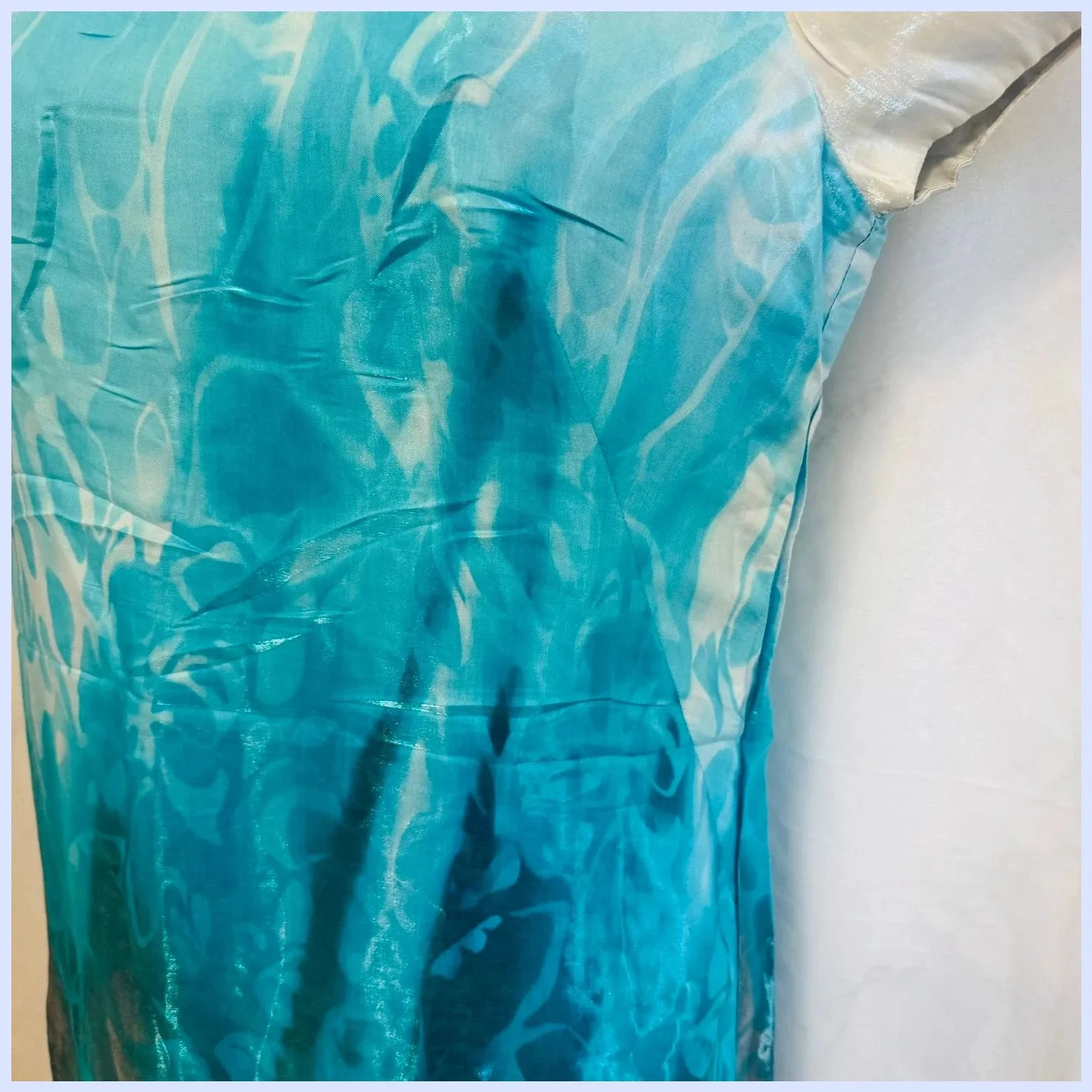 Vestido estampado talla 44 – Leandro de la Cruz – taille XXL / 44 / 16 5
