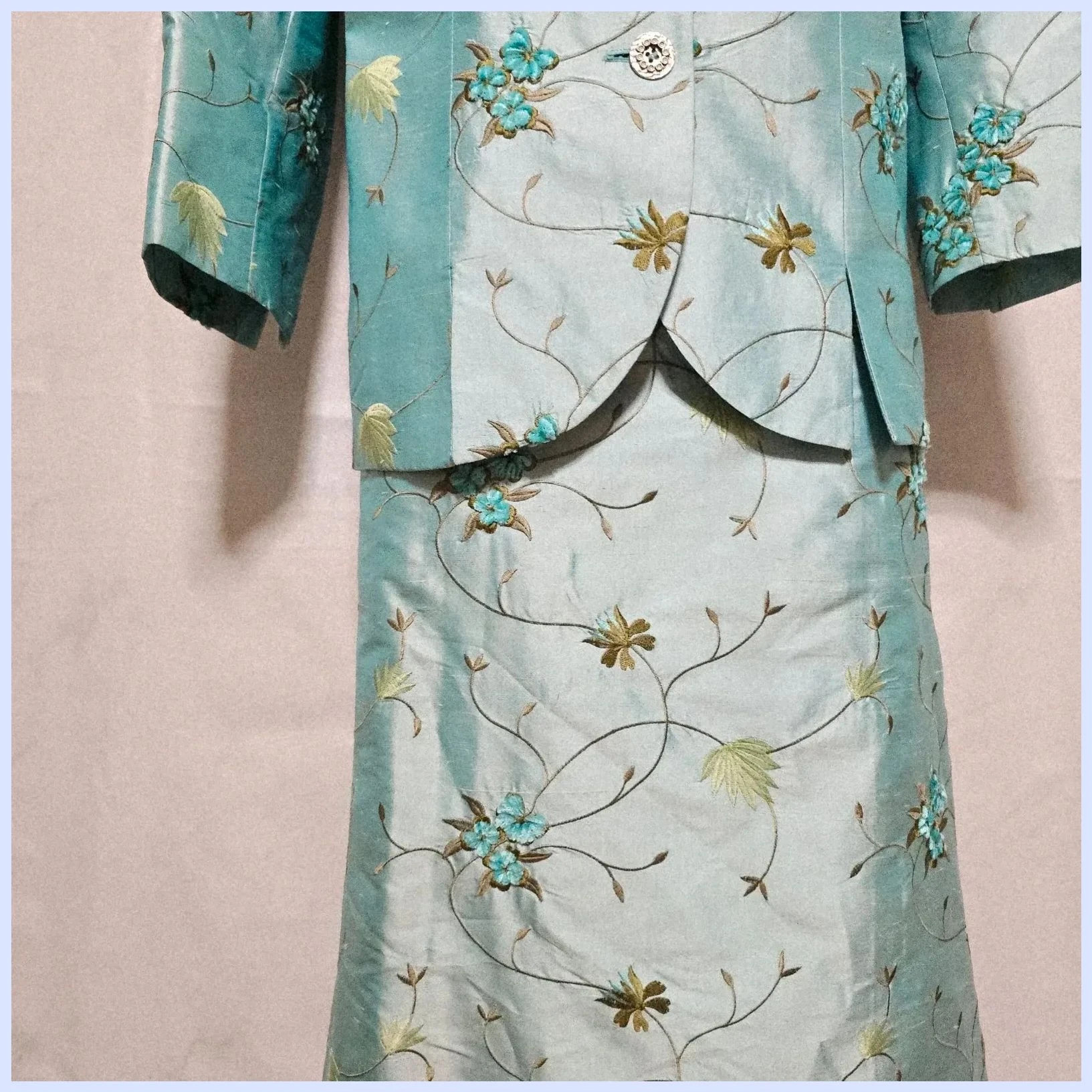 Elegante traje de seda – Vintage Dressing – taille XXXL / 46 / 18 3