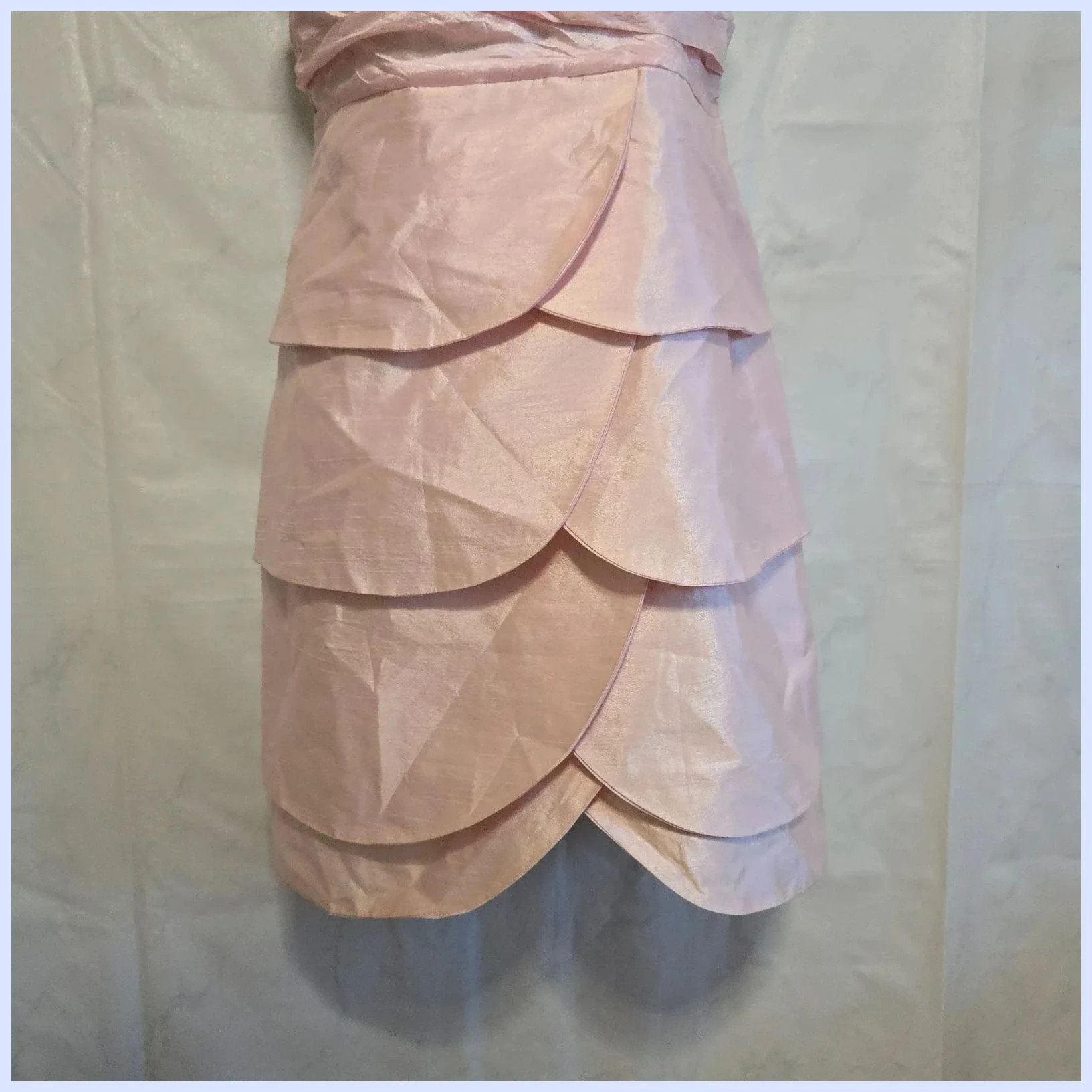 Vestido cóctel capas satinado – Vintage Dressing – taille L / 40 / 12 4