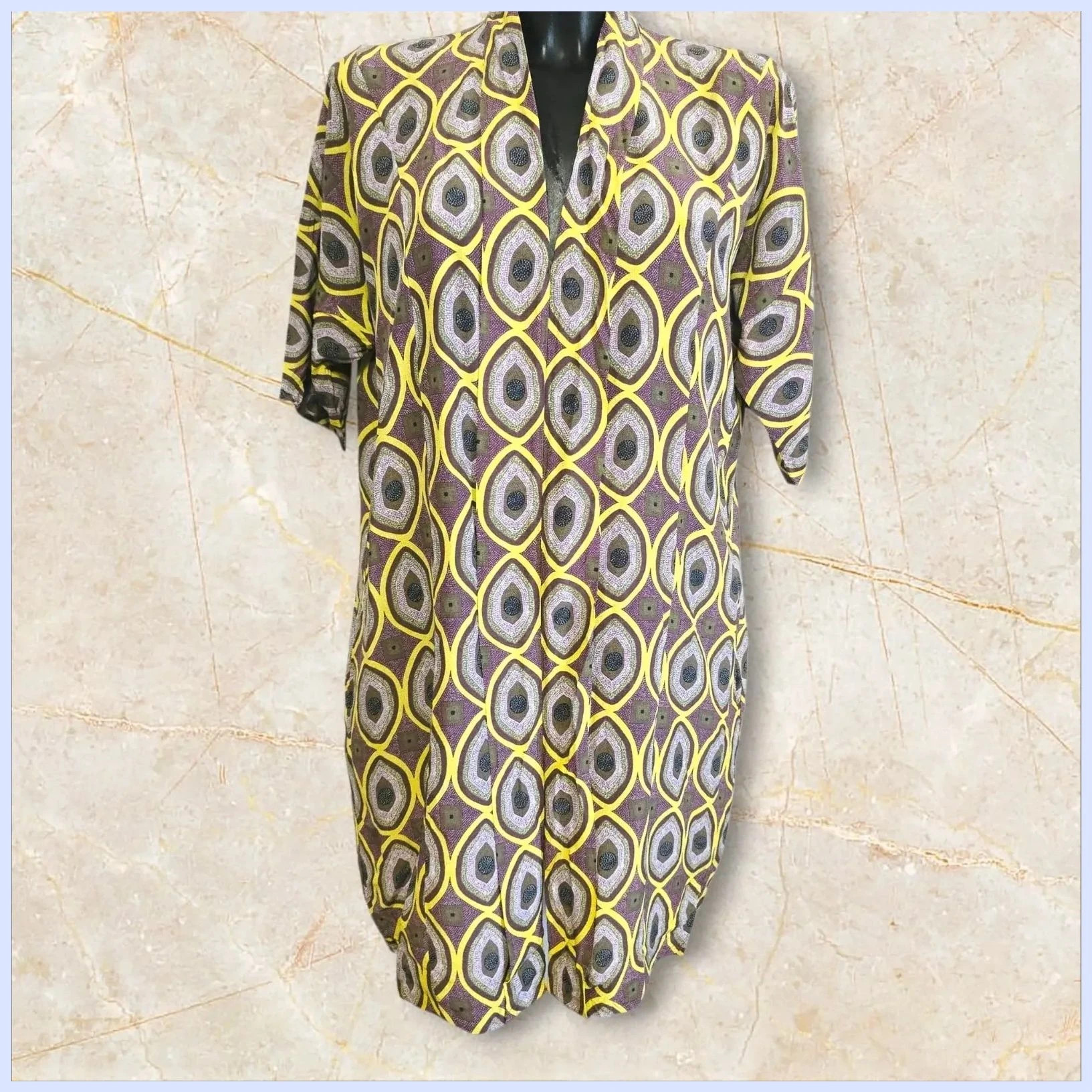 Vestido estampado de seda y viscosa