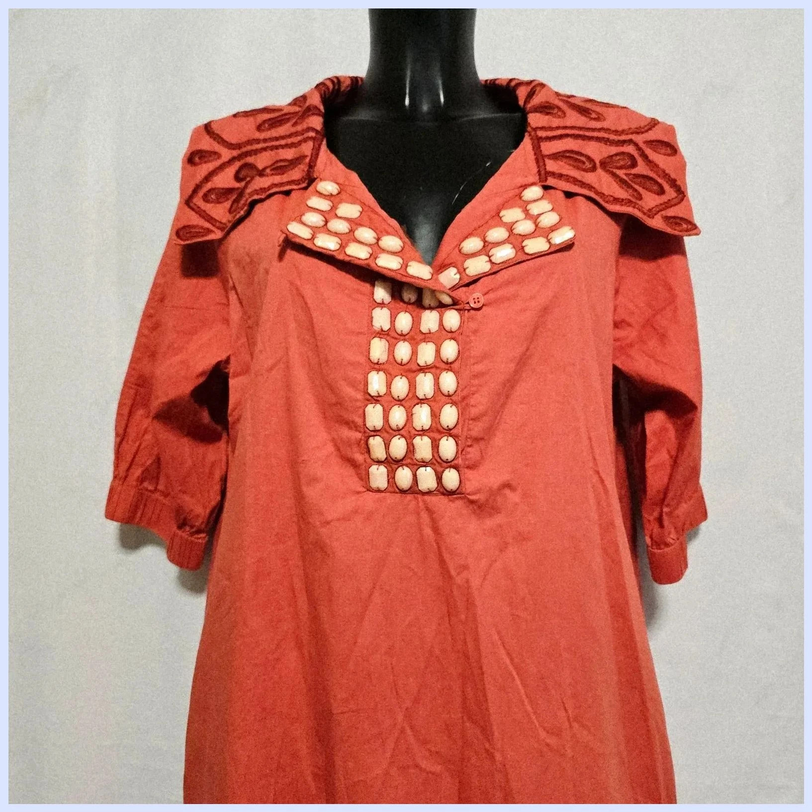 Vestido de algodón con pedrería – Niza – taille XXL / 44 / 16 2