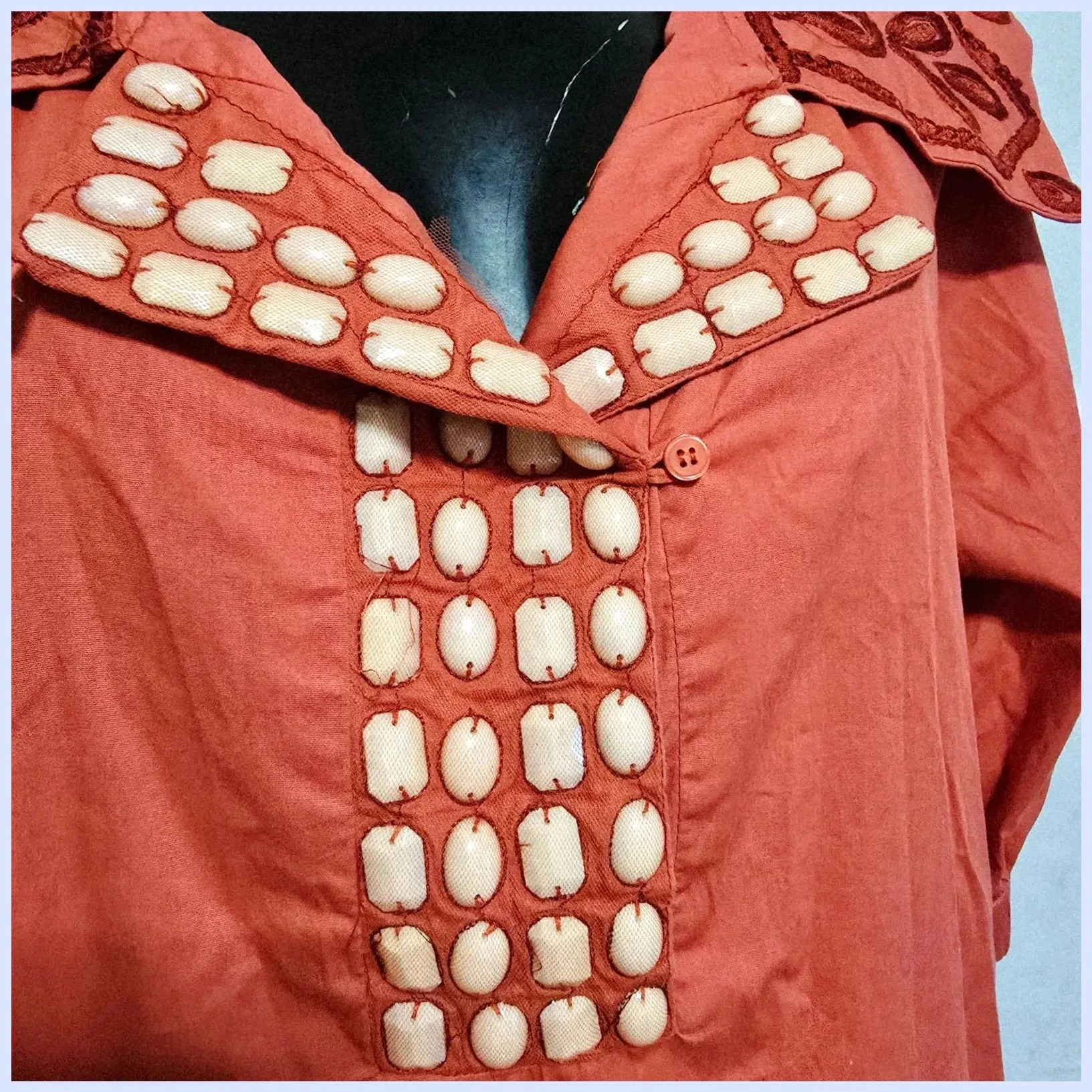 Vestido de algodón con pedrería – Niza – taille XXL / 44 / 16 5