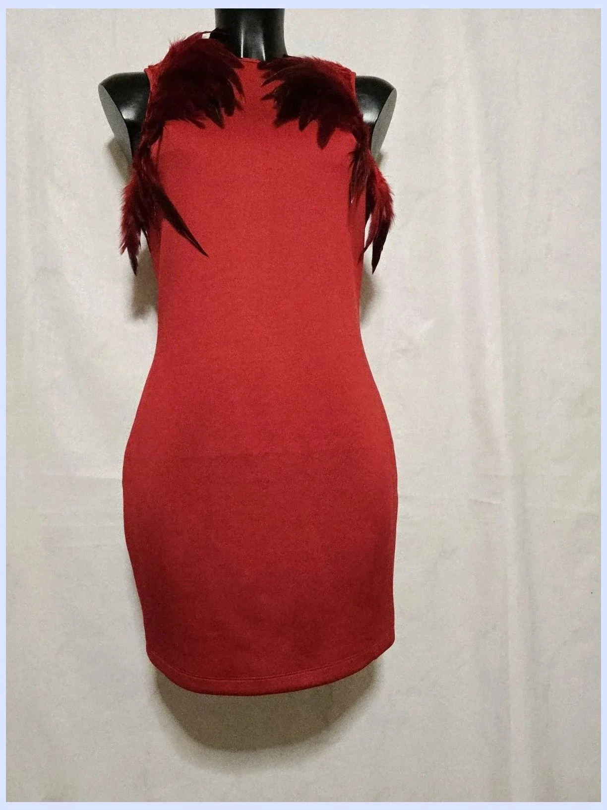 Vestido de fiesta con plumas – Classic Tricot – taille M / 38 / 10 3