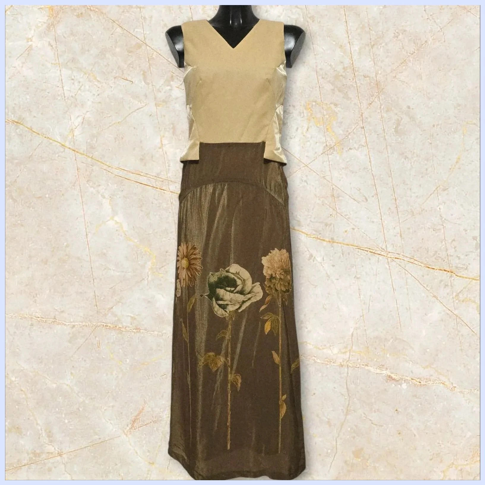 Vestido largo estampado – Helena Sorel – taille M / 38 / 10