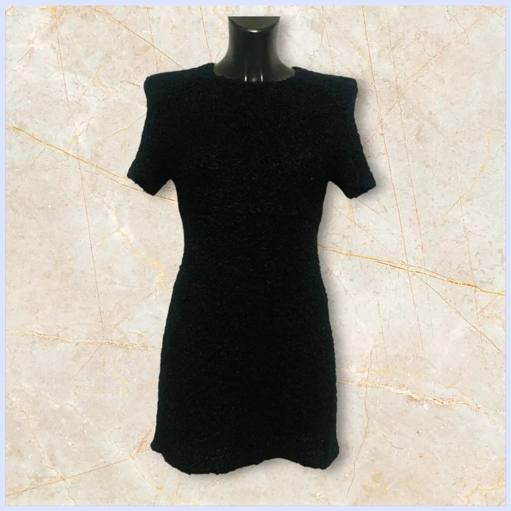 Vestido negro vintage – Vintage Dressing – taille M / 38 / 10