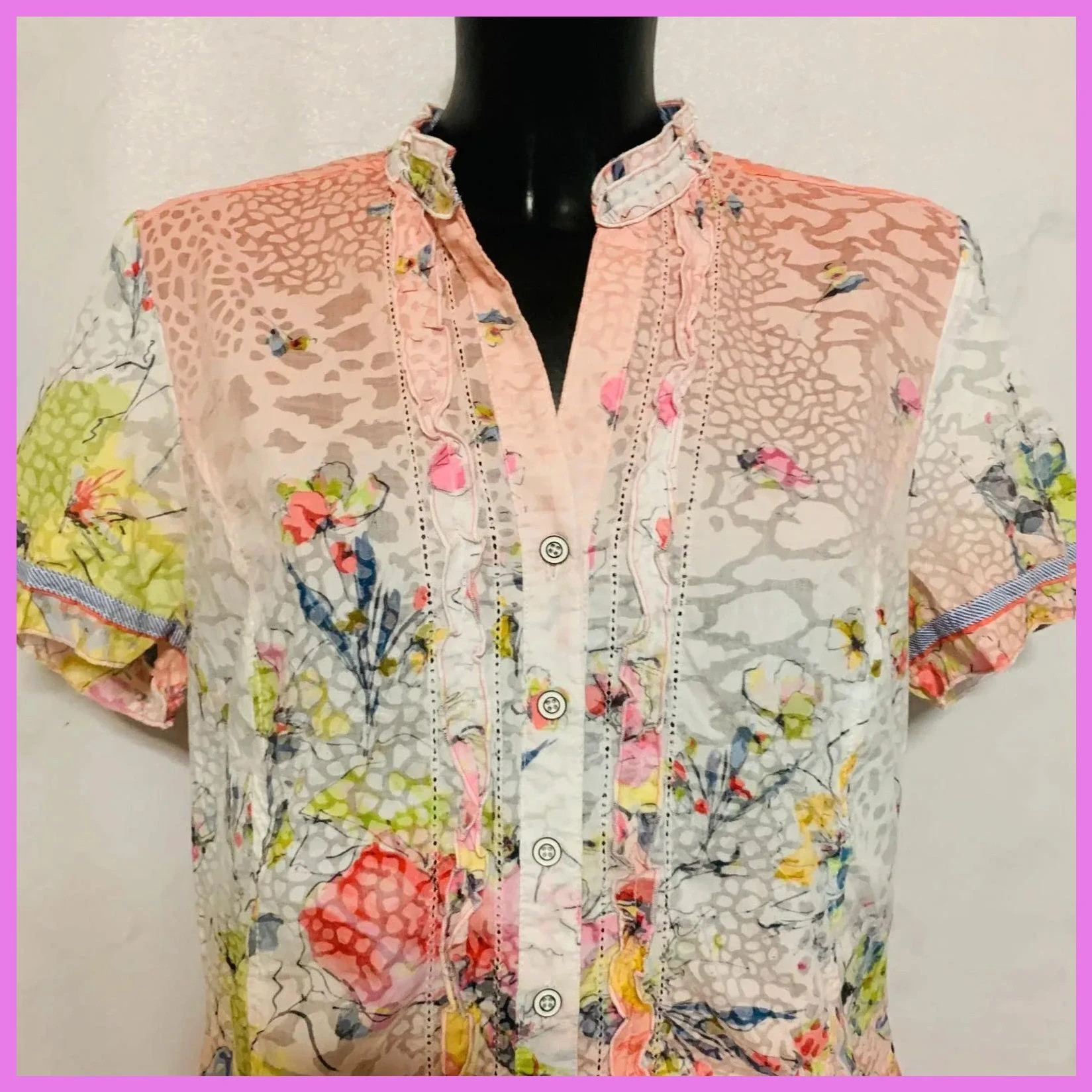 Blusa estampada talla 40 – Just White by SE – taille L / 40 / 12 2