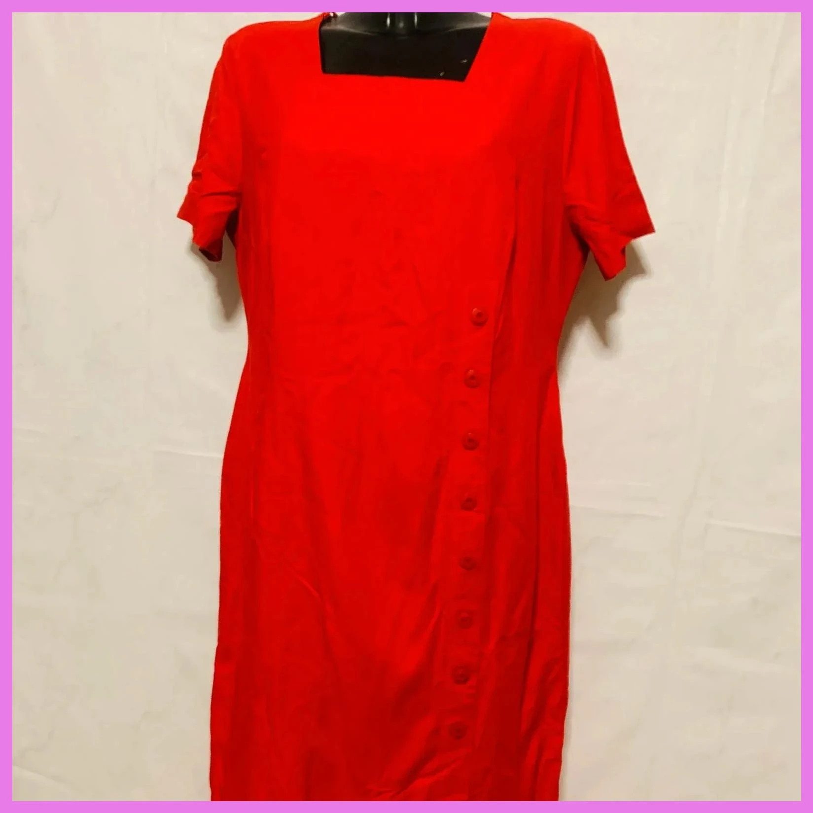 Vestido de lino y viscosa talla 48 – giacosa – taille 4XL / 48 / 20 2