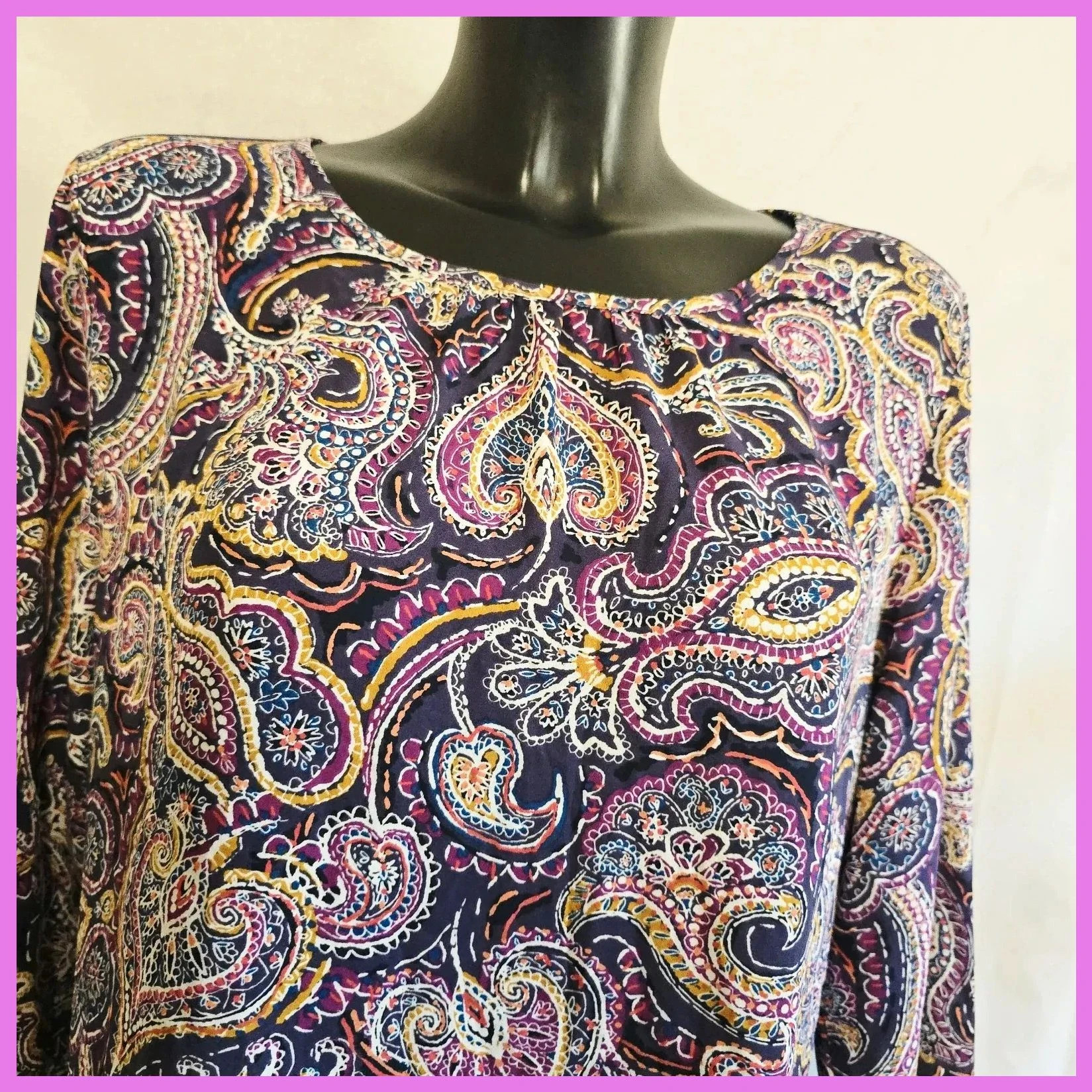 Blusa fina estampada – Van Heusen – taille L / 40 / 12 3