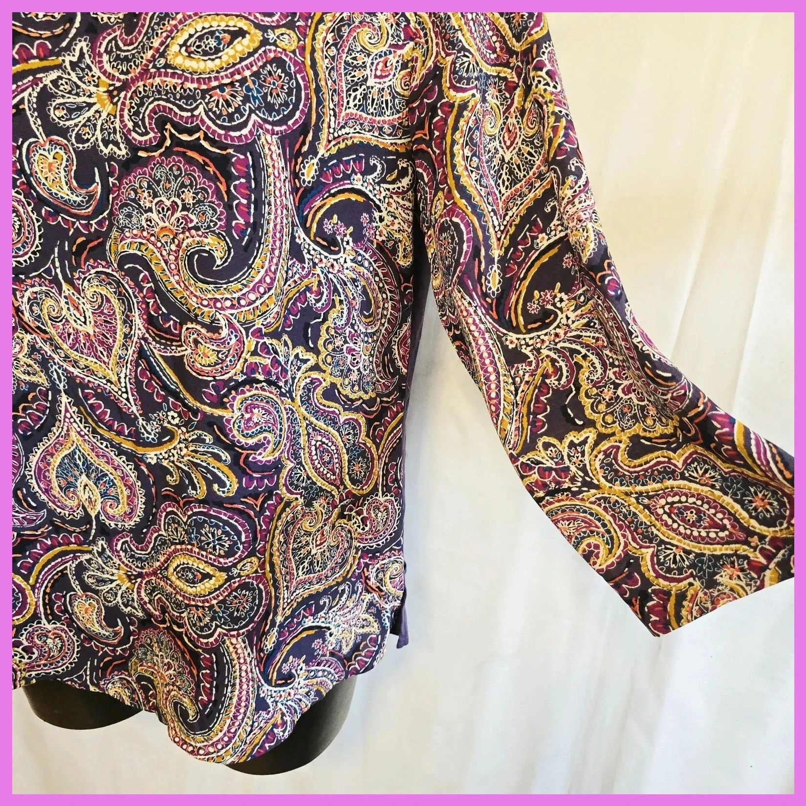 Blusa fina estampada – Van Heusen – taille L / 40 / 12 2