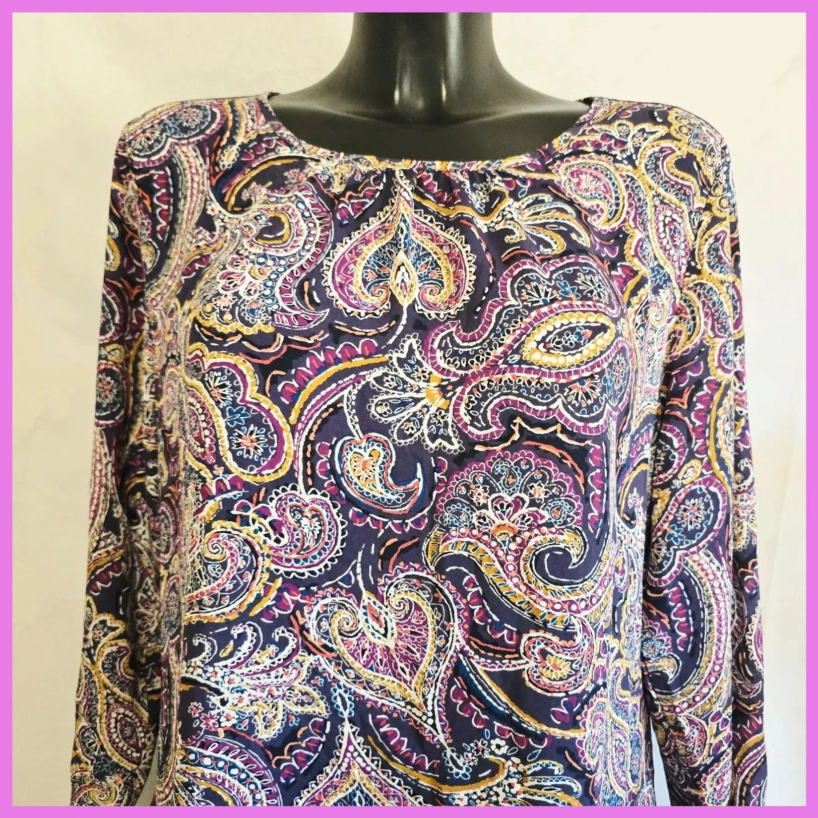 Blusa fina estampada – Van Heusen – taille L / 40 / 12 4