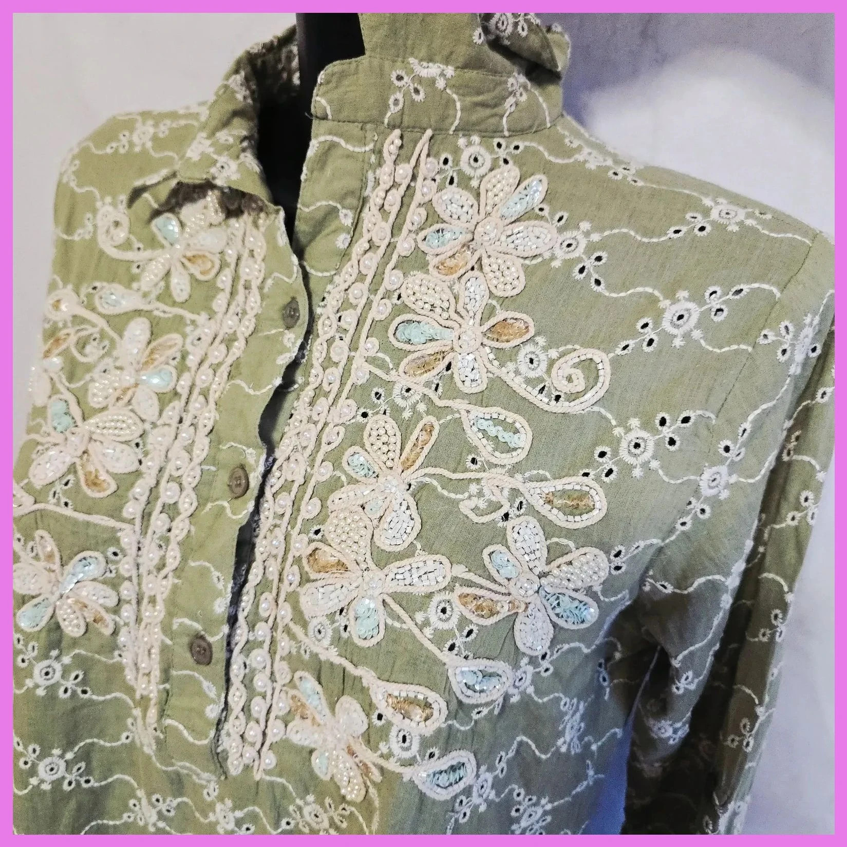 Blusa bordada 100% Algodón – Iconique – taille XL / 42 / 14 4