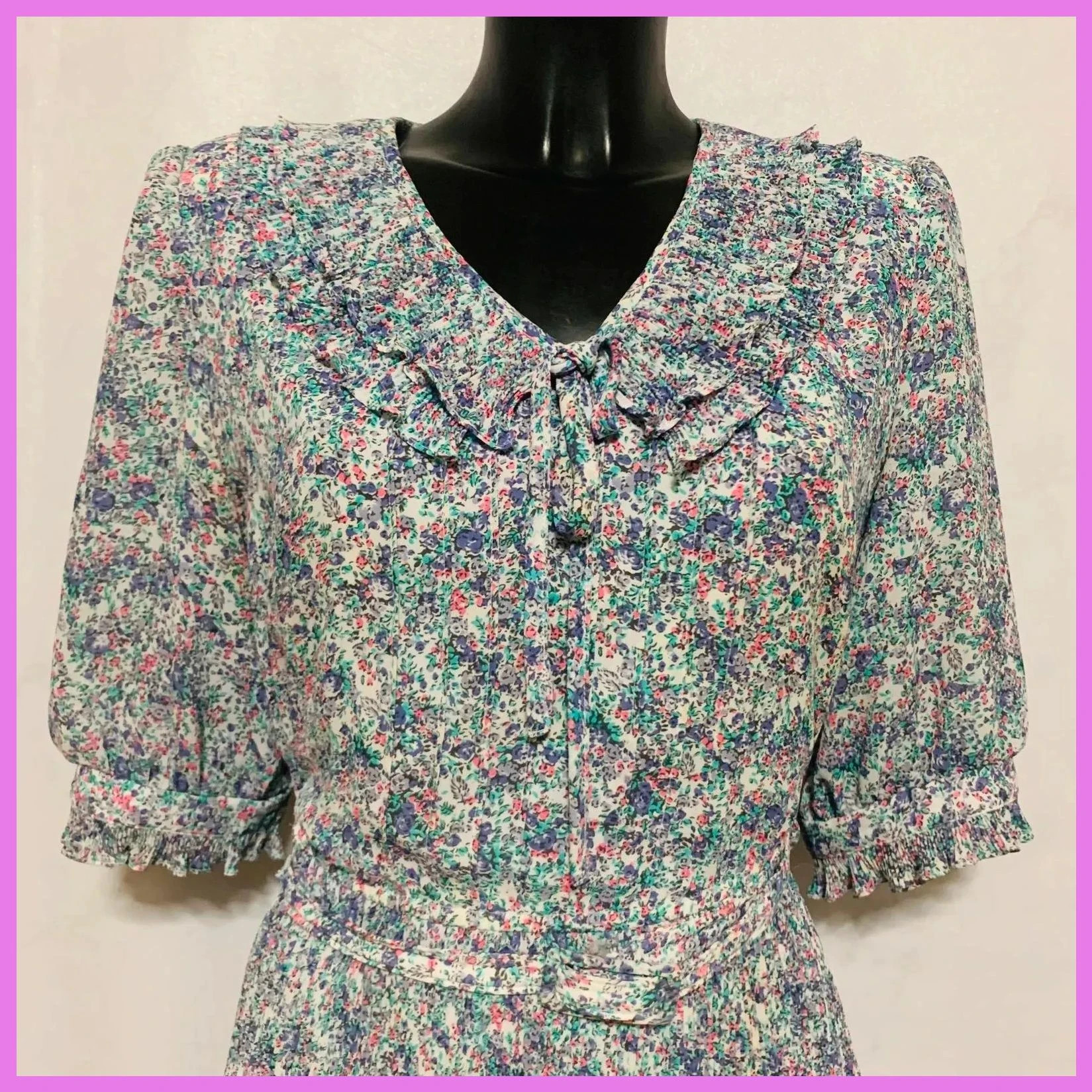 Vestido estampado vintage – Vintage Dressing – taille Taille unique 2