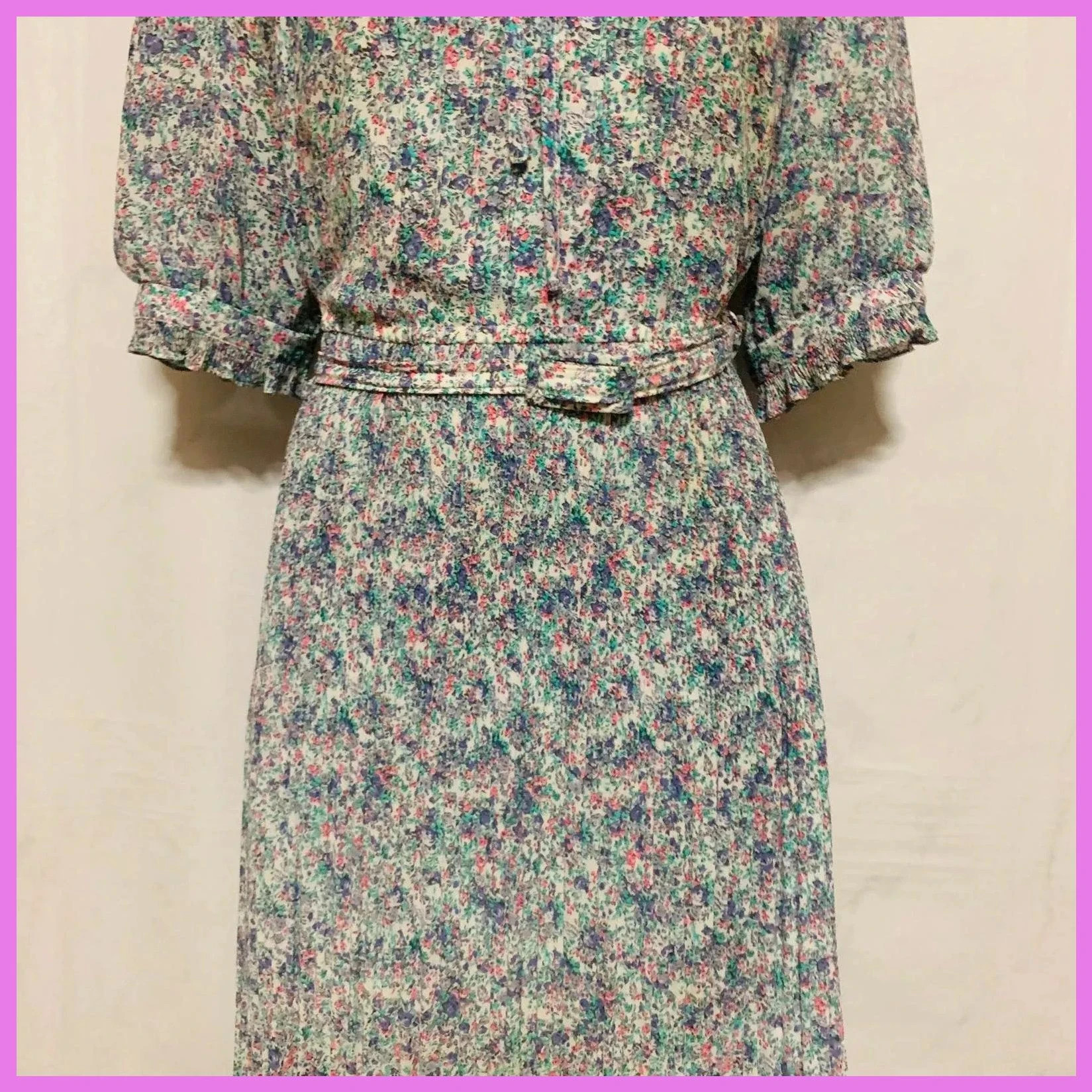 Vestido estampado vintage – Vintage Dressing – taille Taille unique 3