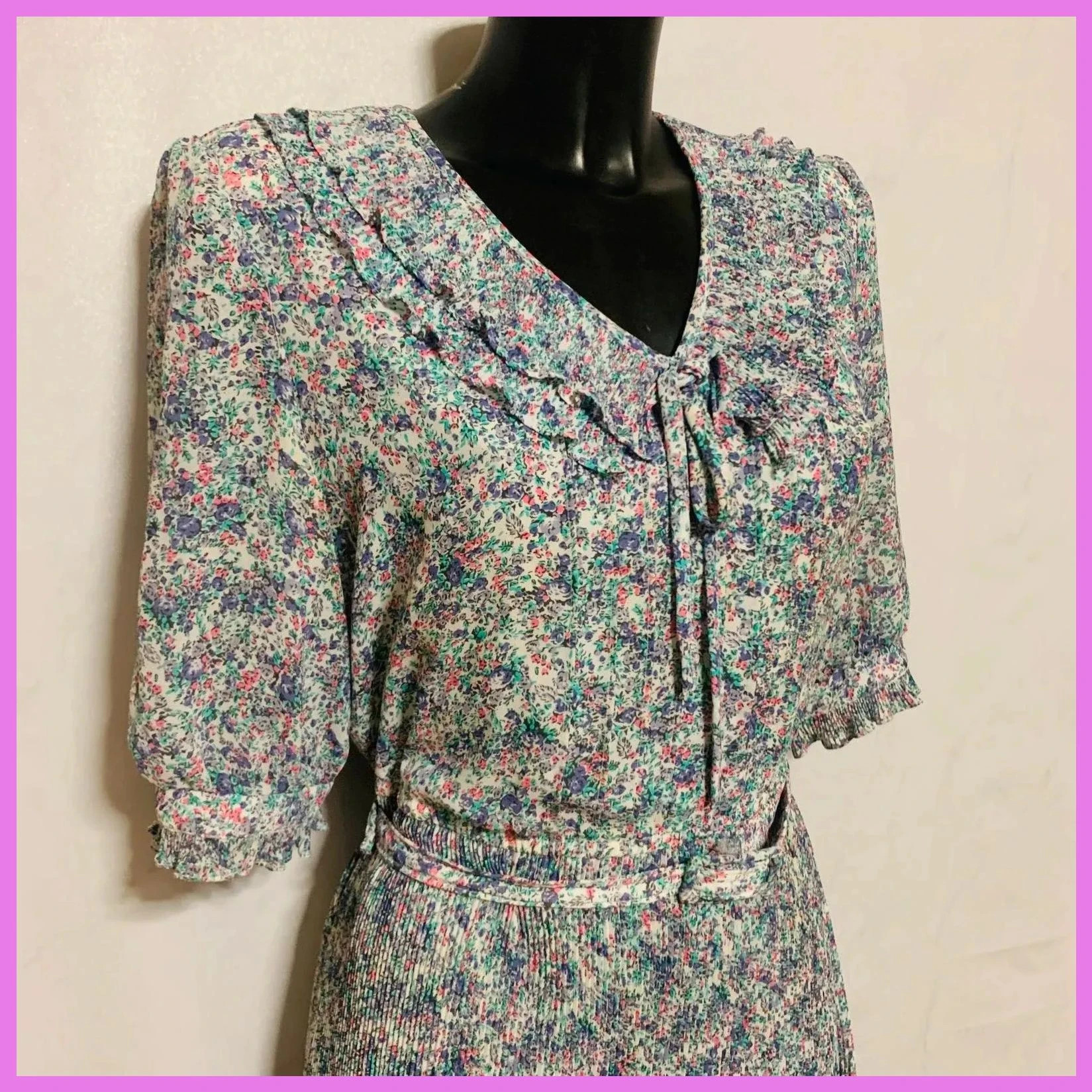 Vestido estampado vintage – Vintage Dressing – taille Taille unique 5