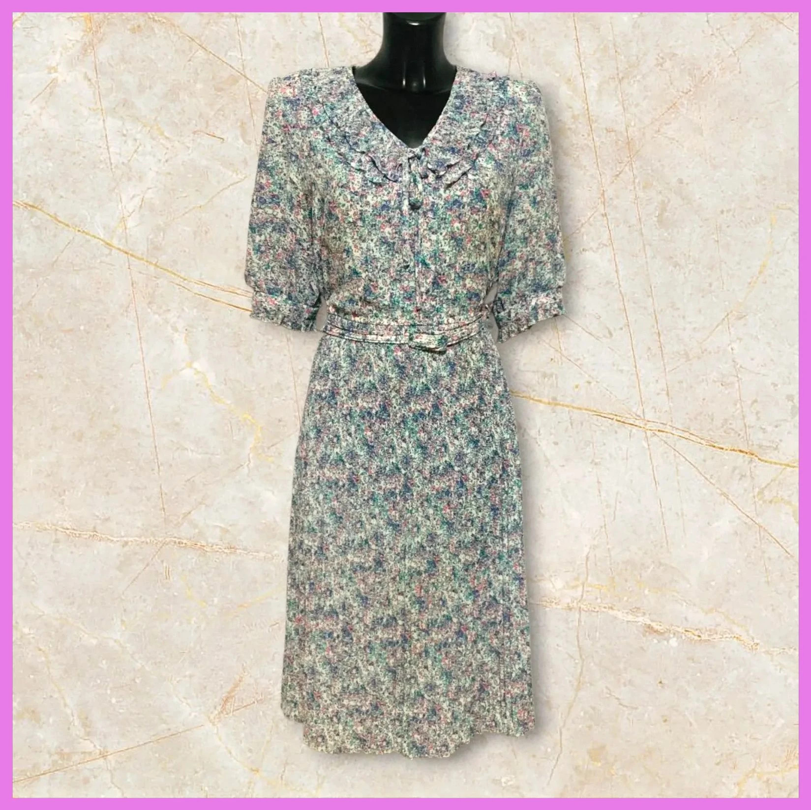 Vestido estampado vintage – Vintage Dressing – taille Taille unique