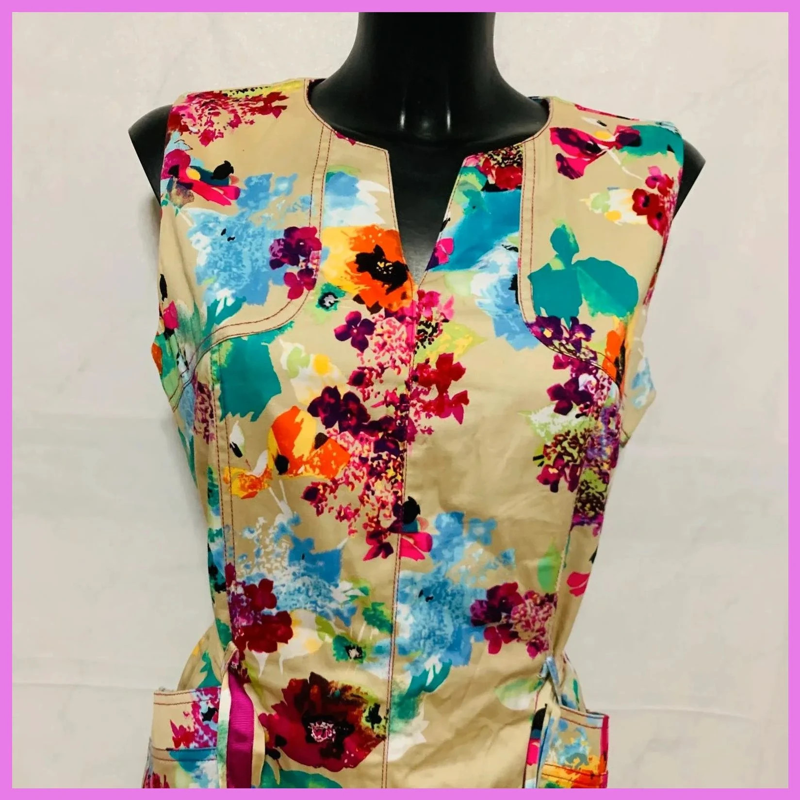 vestido floreado talla 44 – Cloche – taille XXL / 44 / 16 3