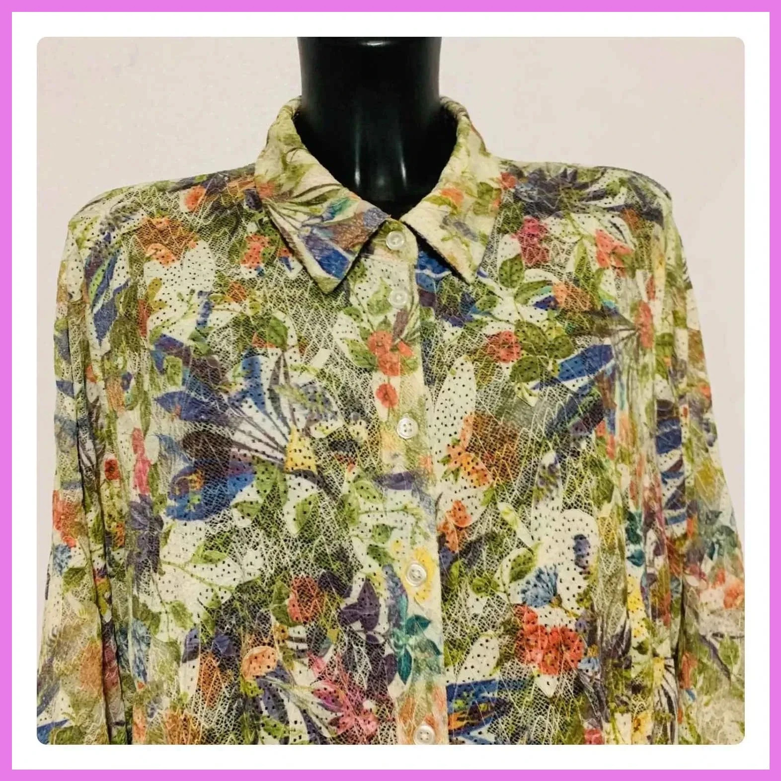 Blusa floreada talla 56 – Vintage Dressing – taille 8XL / 56 / 28 4