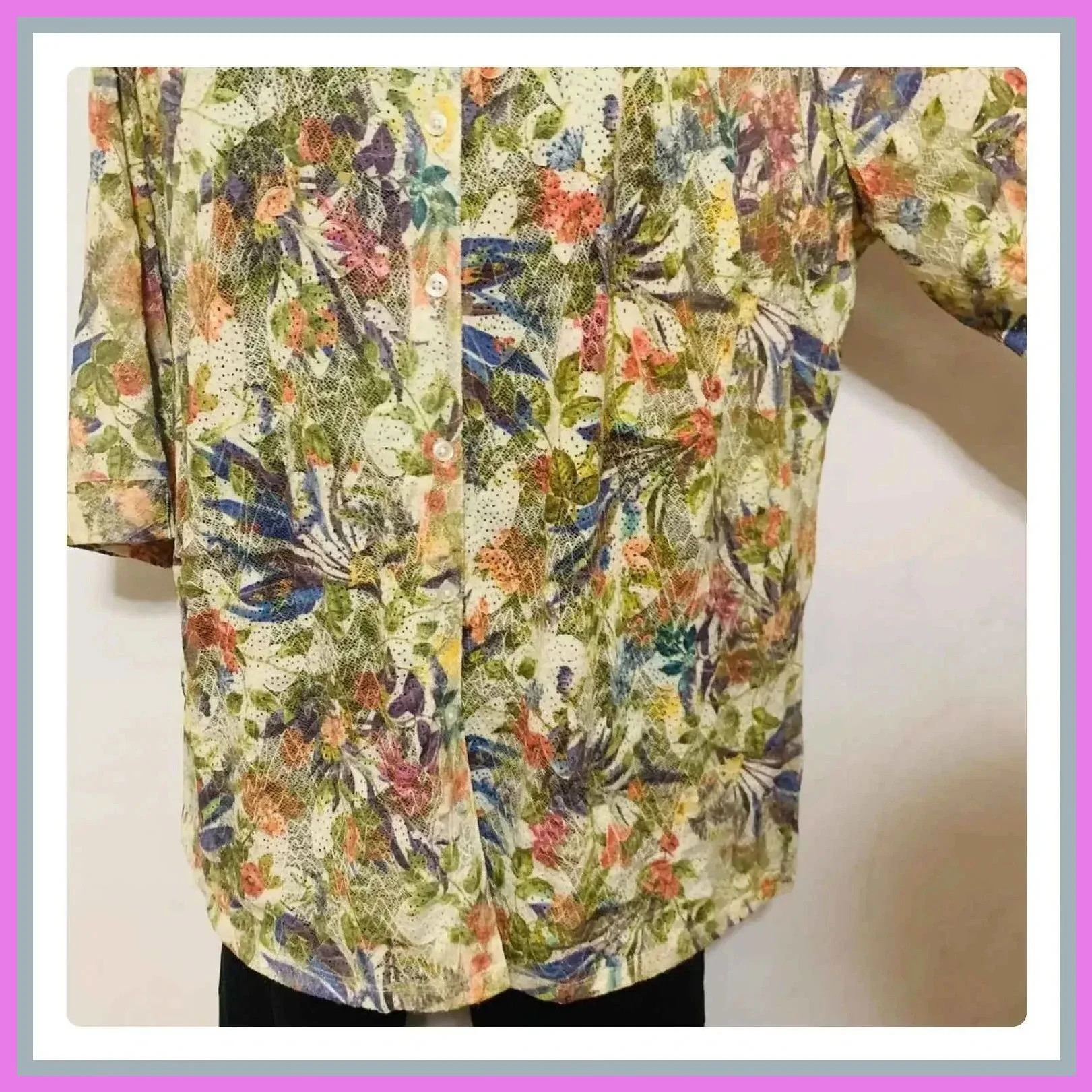 Blusa floreada talla 56 – Vintage Dressing – taille 8XL / 56 / 28 3