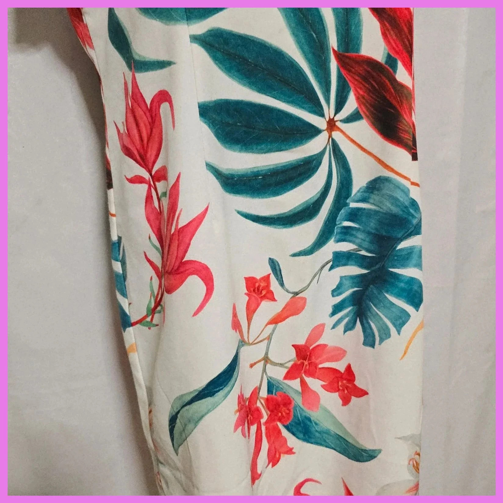Vestido floreado 56 cm de ancho sisa – Esencias de mujer – taille XL / 42 / 14 5