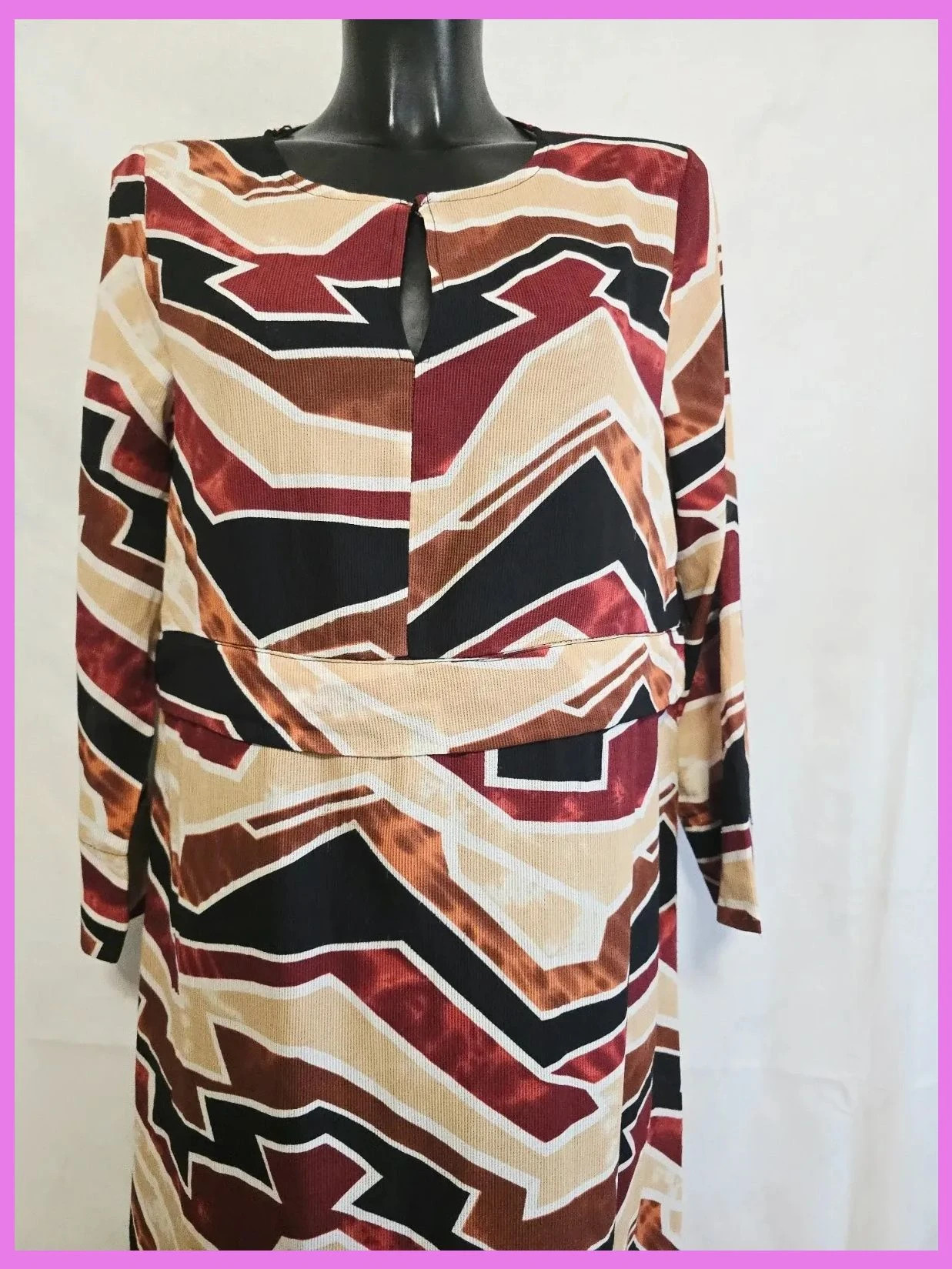 Vestido estampado ancho sisa 56 cm – Vintage Dressing – taille Taille unique 2