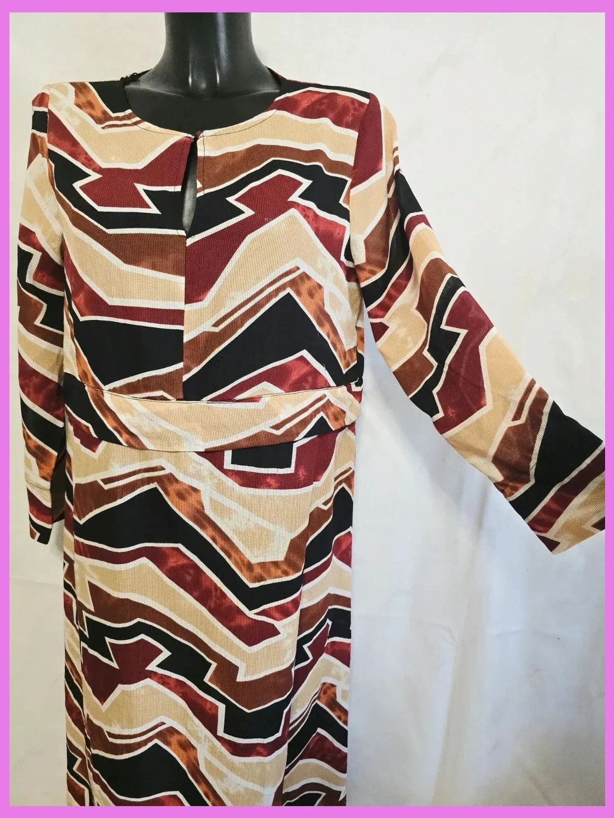 Vestido estampado ancho sisa 56 cm – Vintage Dressing – taille Taille unique 3
