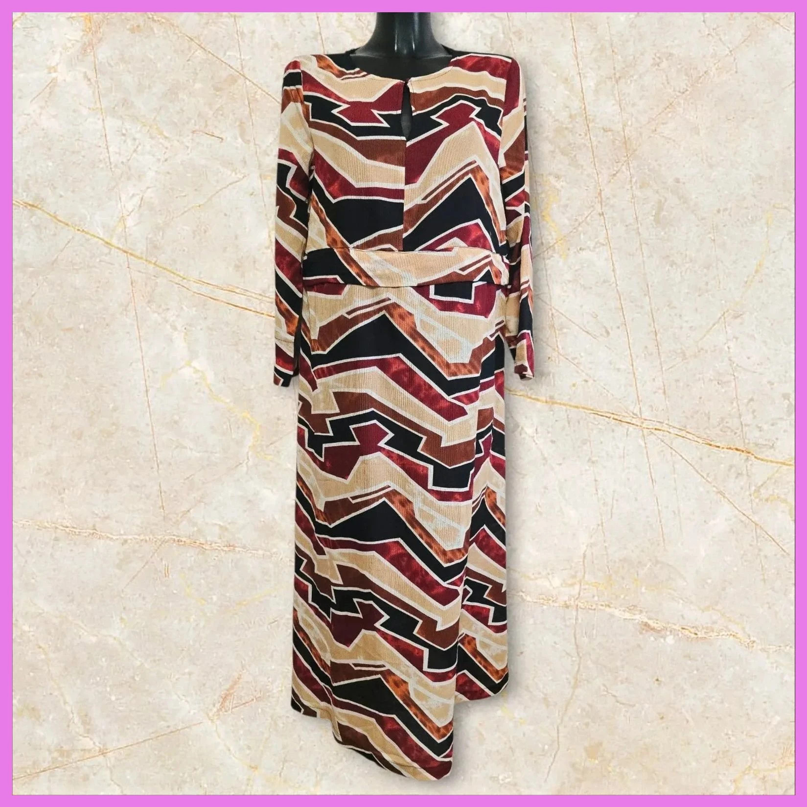 Vestido estampado ancho sisa 56 cm – Vintage Dressing – taille Taille unique