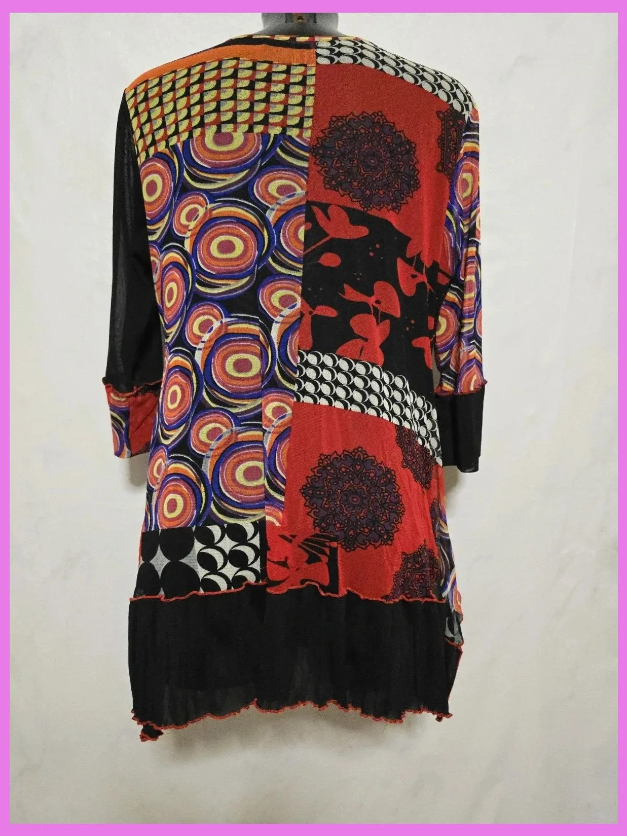 Vestido estampado 58 cm de sisa – Purplerose – taille XXL / 44 / 16 5
