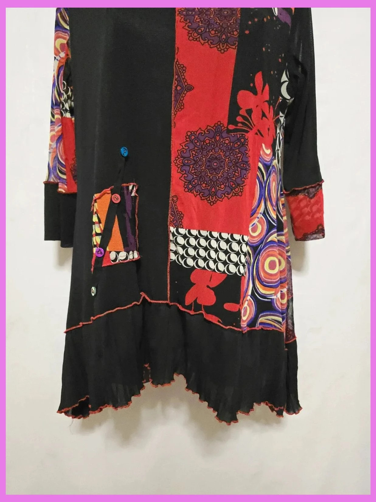 Vestido estampado 58 cm de sisa – Purplerose – taille XXL / 44 / 16 4